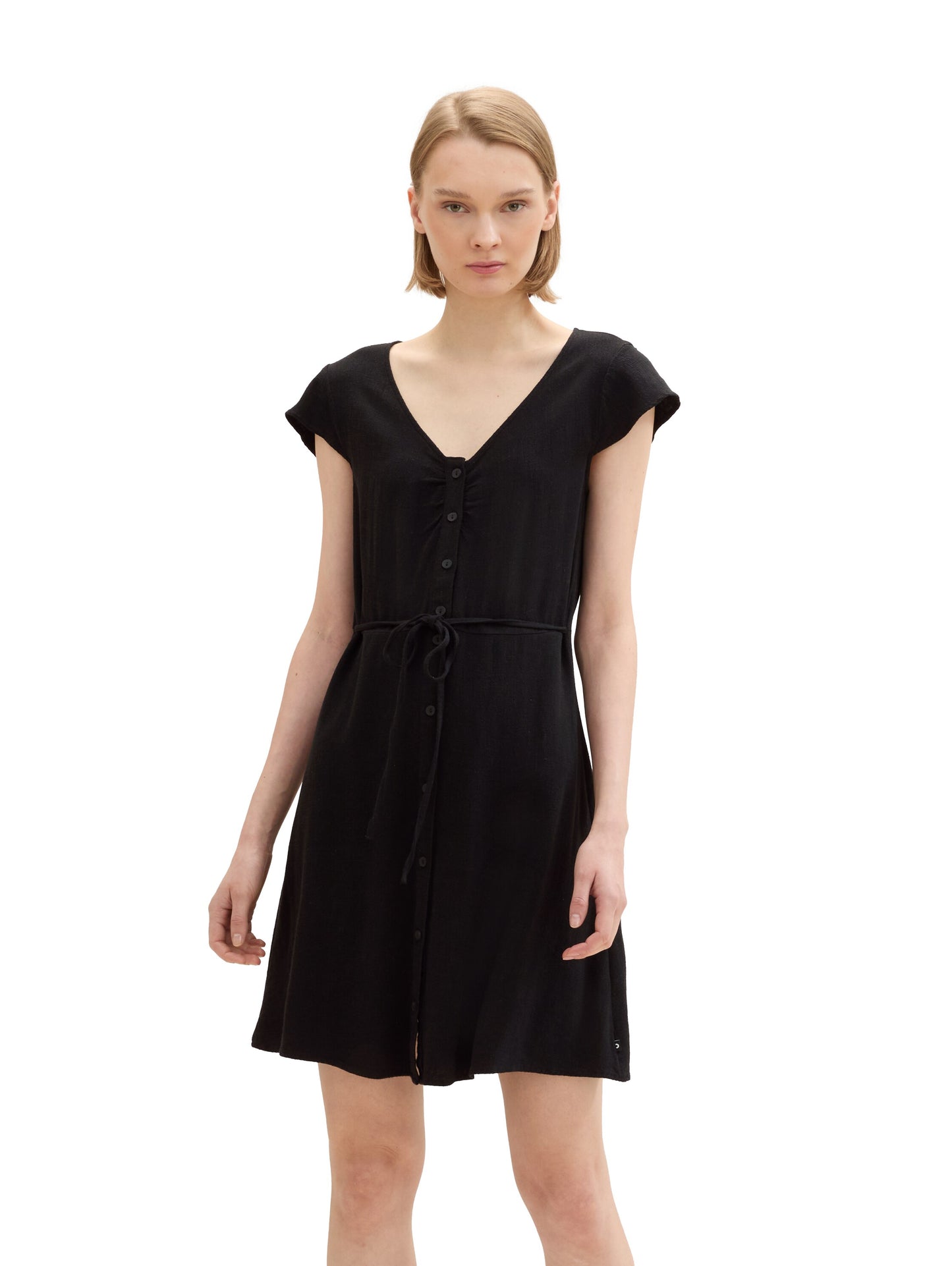 Minikleid mit Leinen
