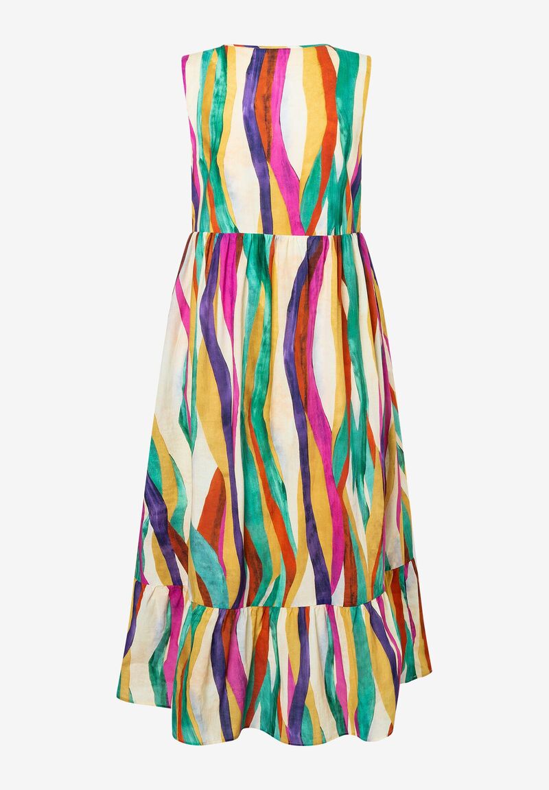 Kleid bunter Streifenprint Sommer-Kollektion