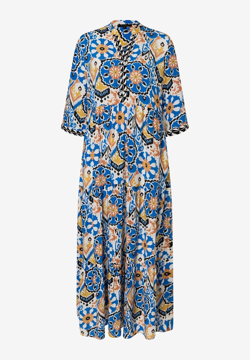 langes Tunikakleid Ornament-Print Sommer-Kollektion