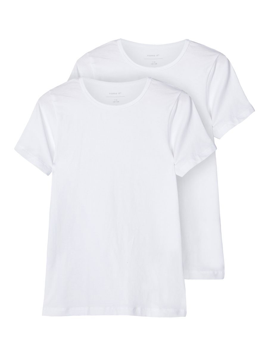 NKMT-SHIRT SLIM 2P SOLID WHITE NOOS