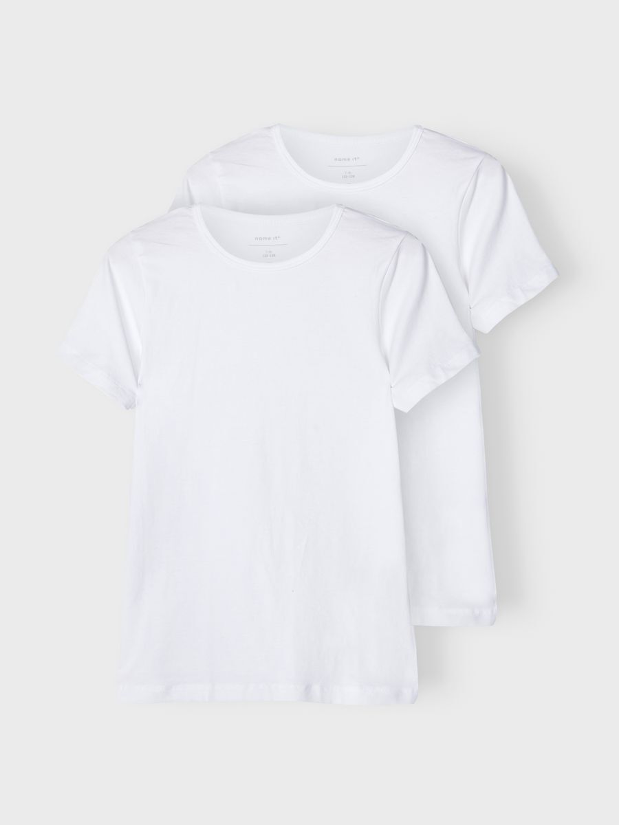 NKMT-SHIRT SLIM 2P SOLID WHITE NOOS