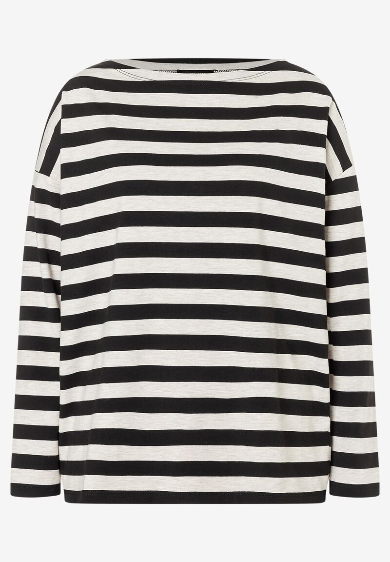 Ringelshirt schwarz/beige melange Herbst Kollektion