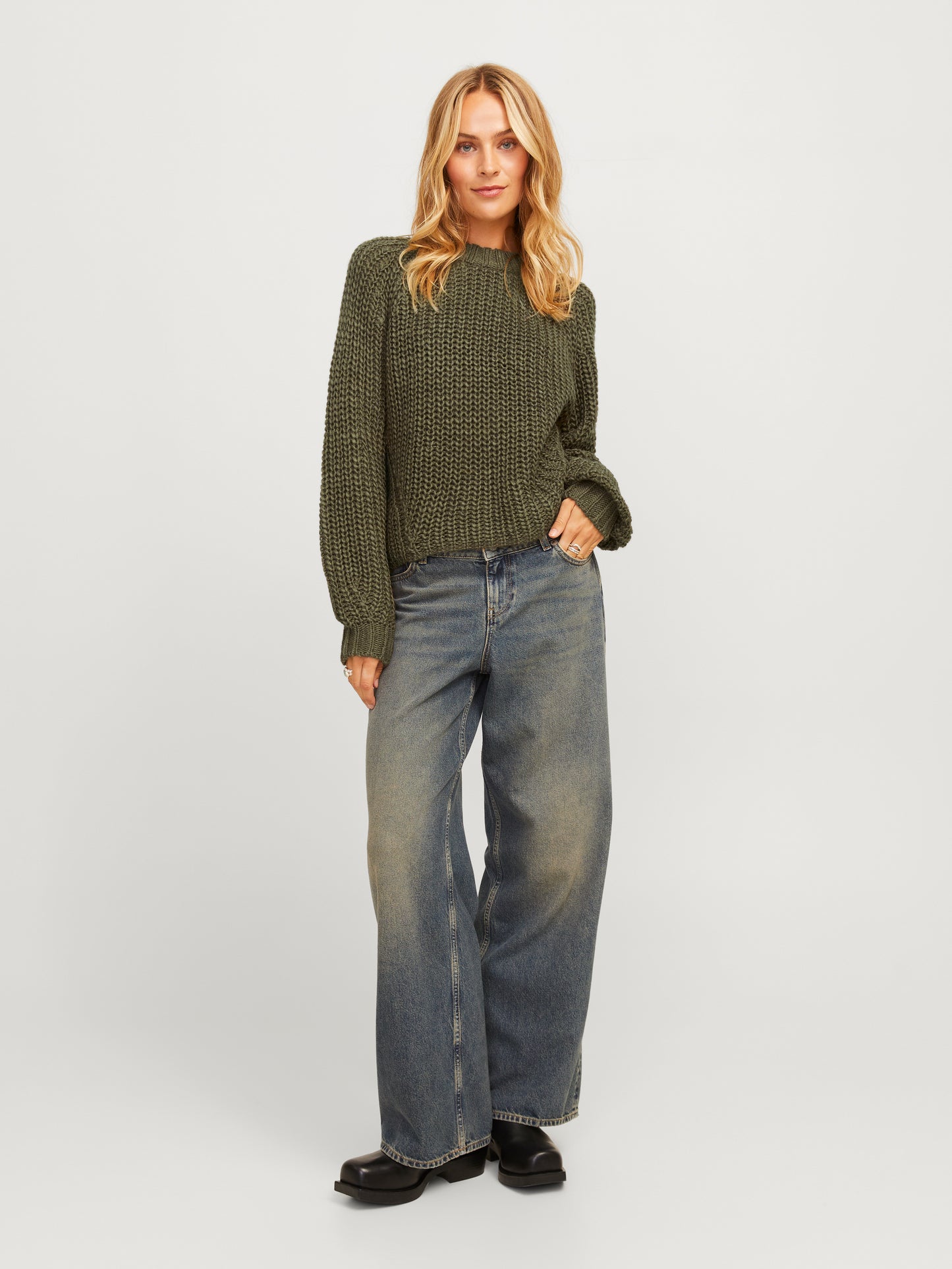 JXKELLY CHUNKY CREW NECK KNIT SN