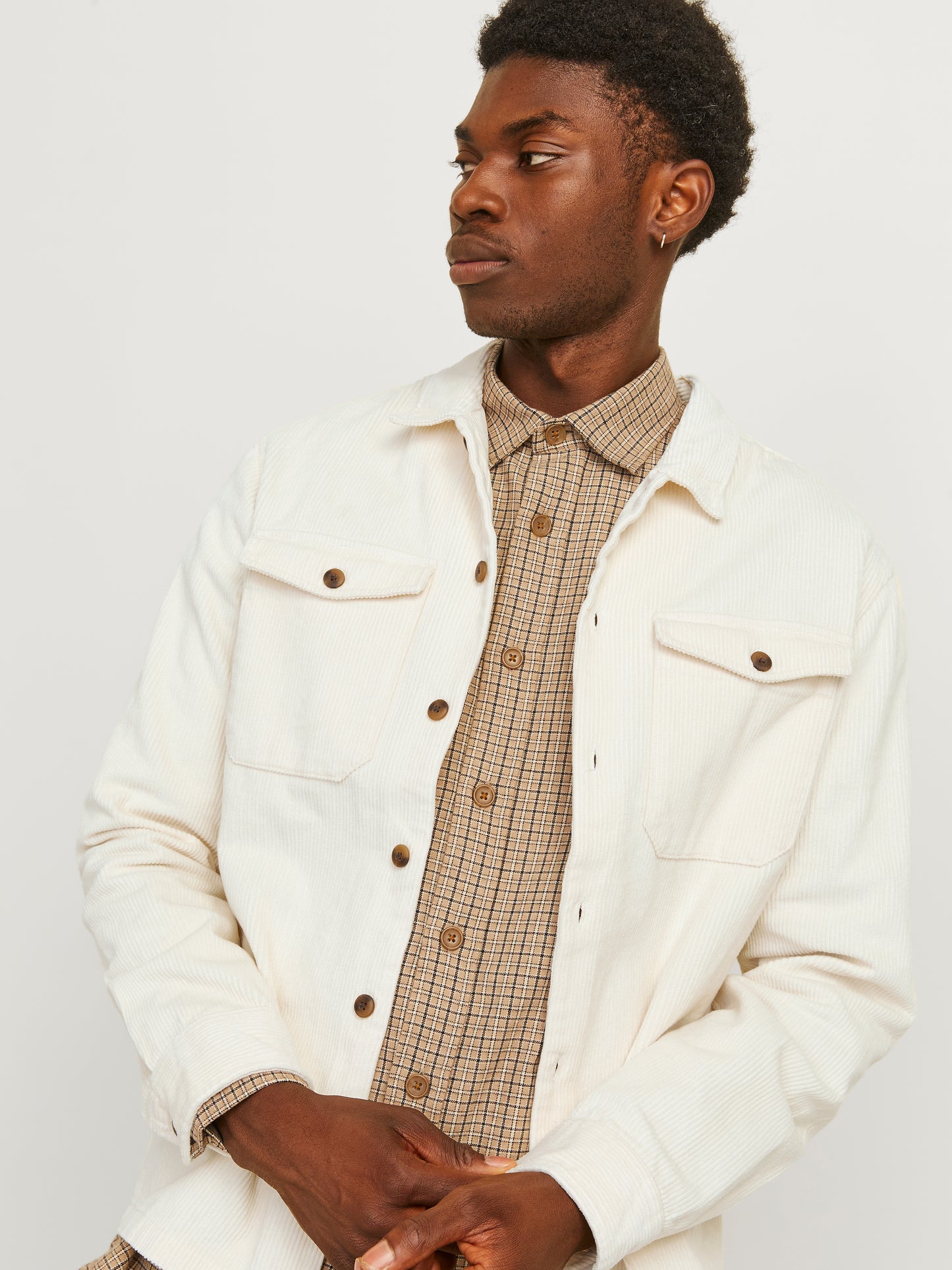 JJEEDDIE CORDUROY OVERSHIRT LS SN