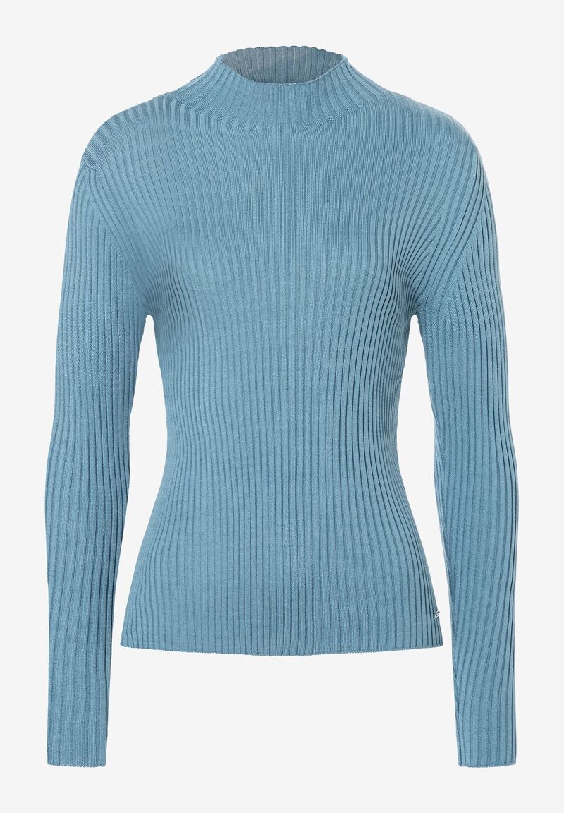 Rippstrick-Pullover greyblue Herbst-Kollektion
