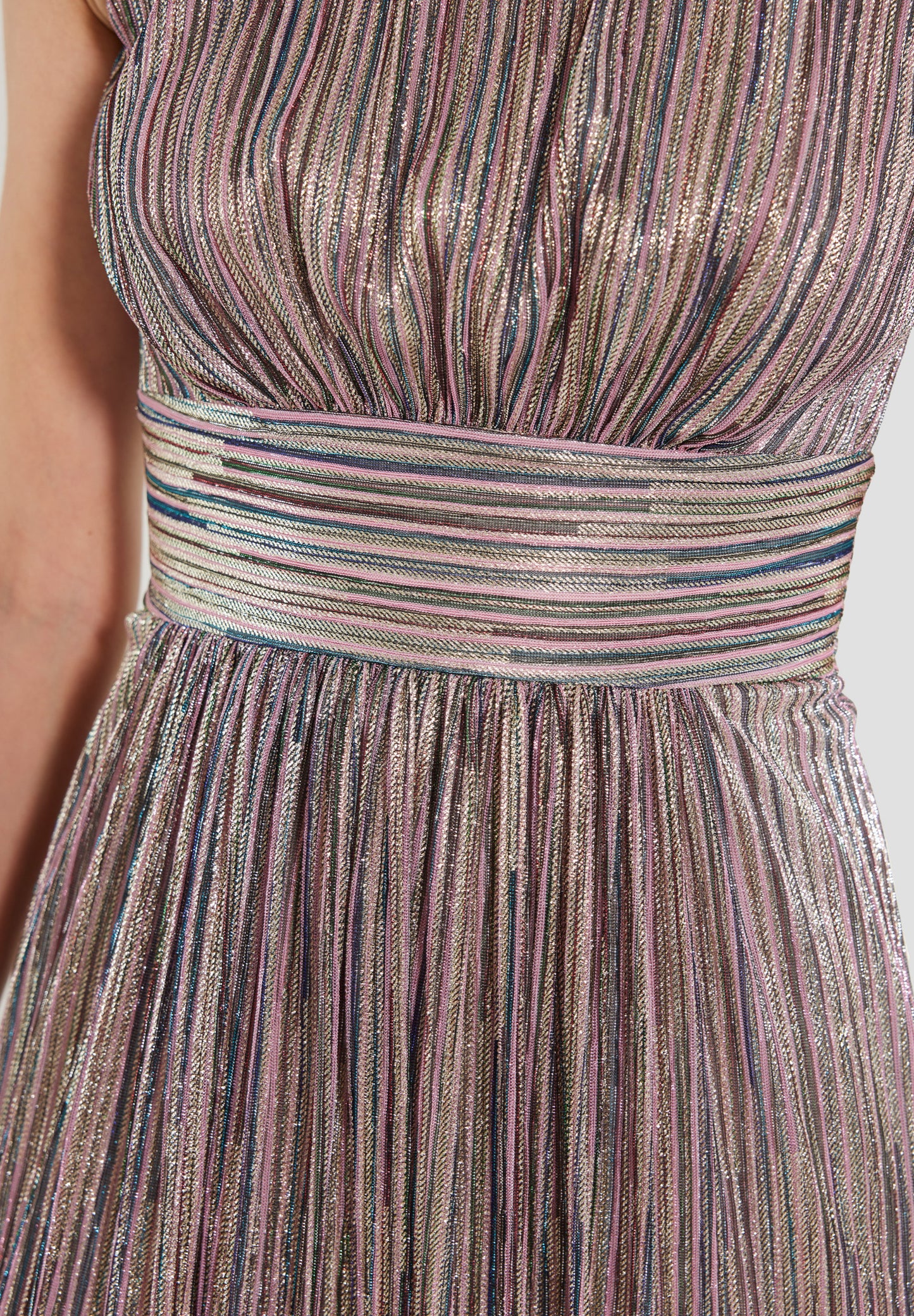 Cocktailkleid aus Plissee Lurex