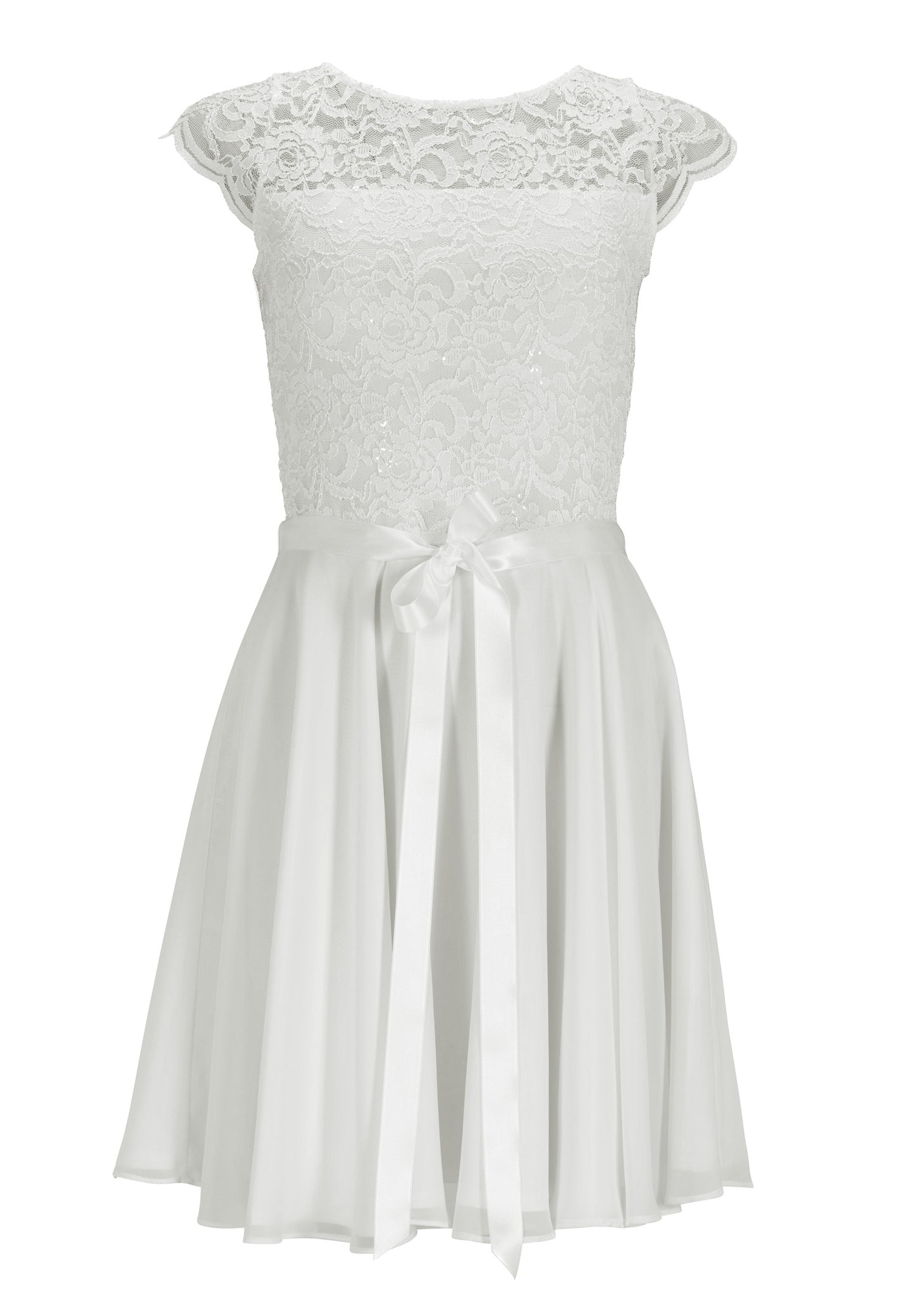 Cocktailkleid aus Spitze und Chiffon