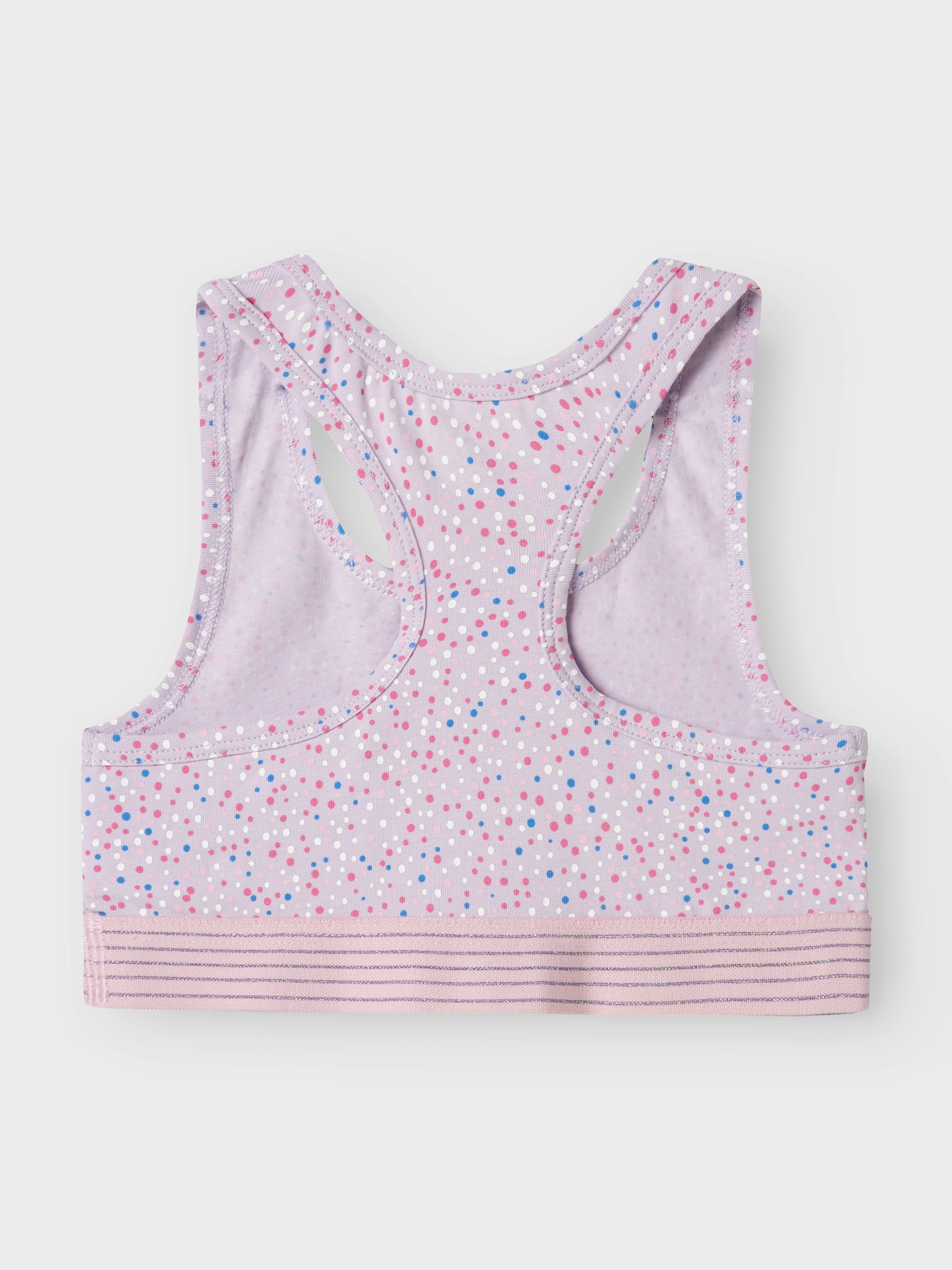 NKFSHORT TOP 2P PASTEL LILAC DOT NOOS