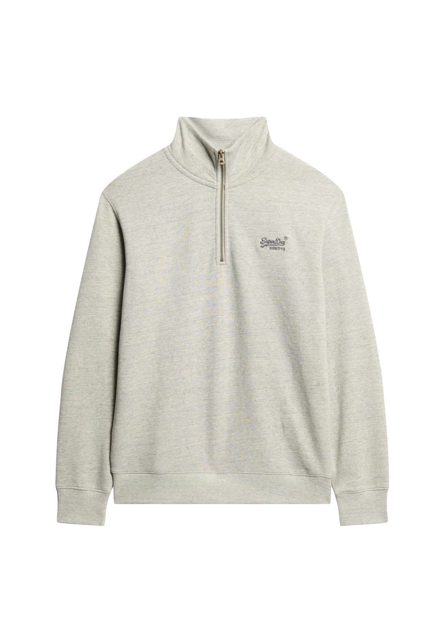 Essential Sweatshirt mit halblangem Reißverschluss und Logo