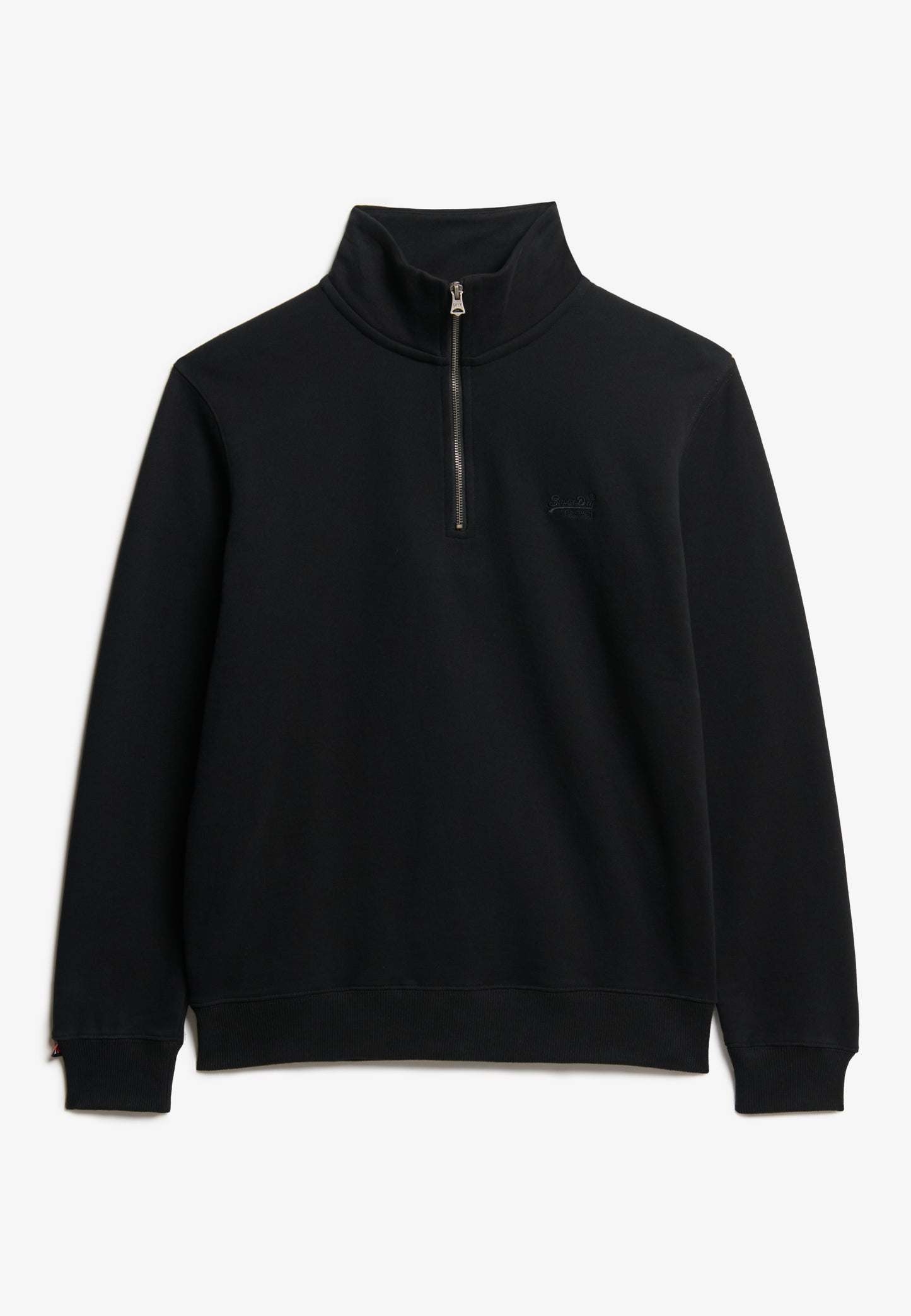 Essential Sweatshirt mit halblangem Reißverschluss und Logo