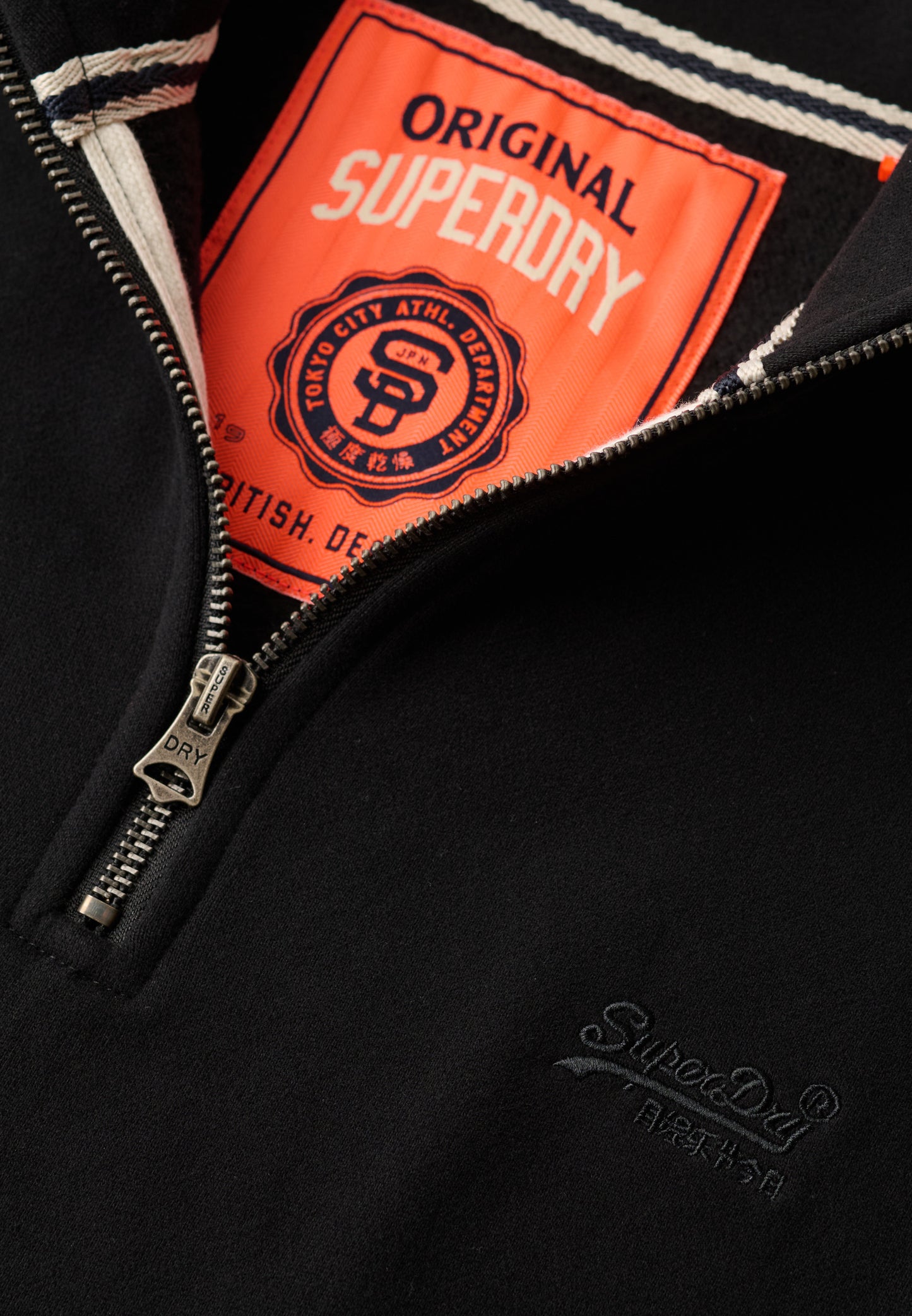 Essential Sweatshirt mit halblangem Reißverschluss und Logo