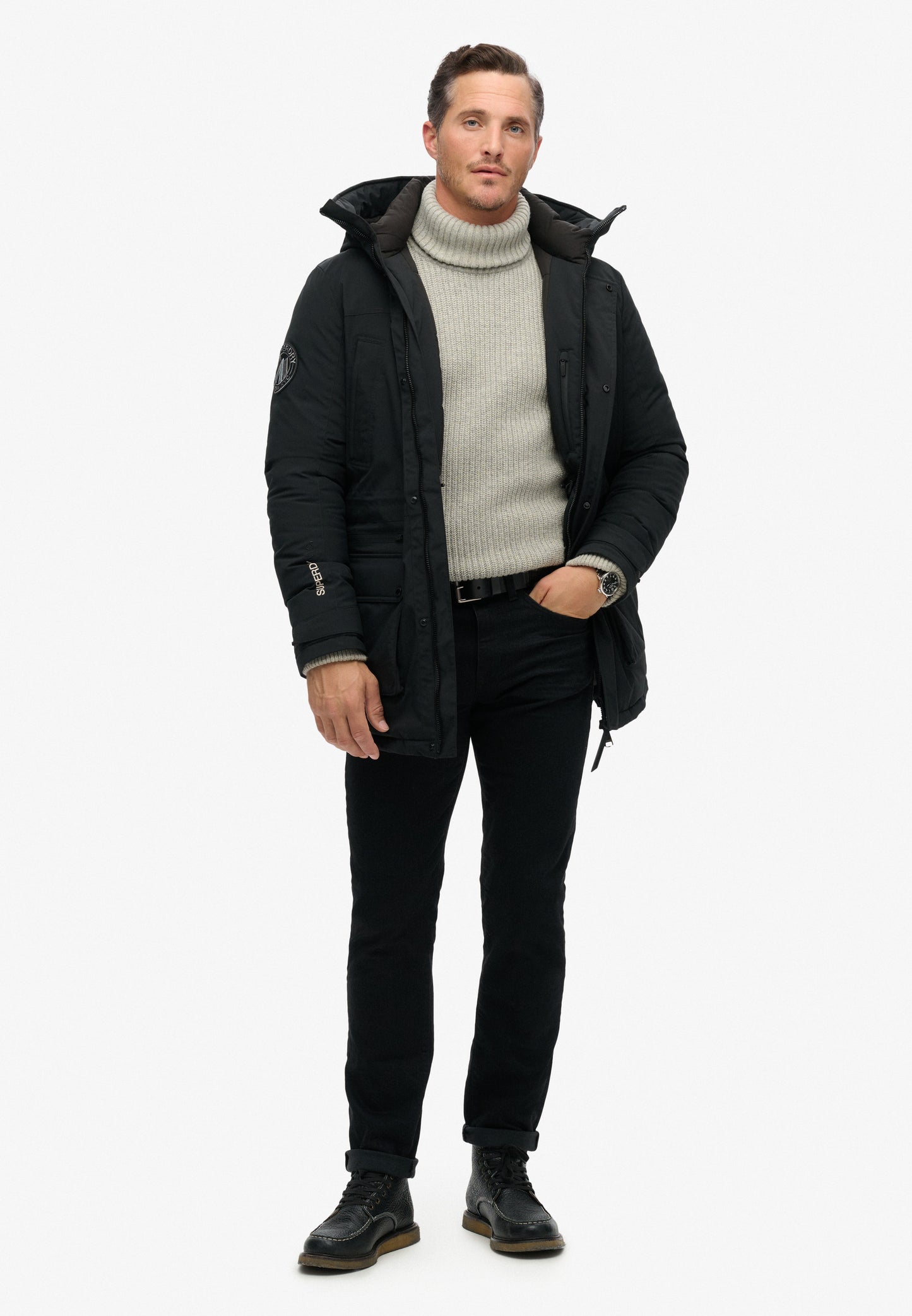 City Gepolsterter Parka Mantel