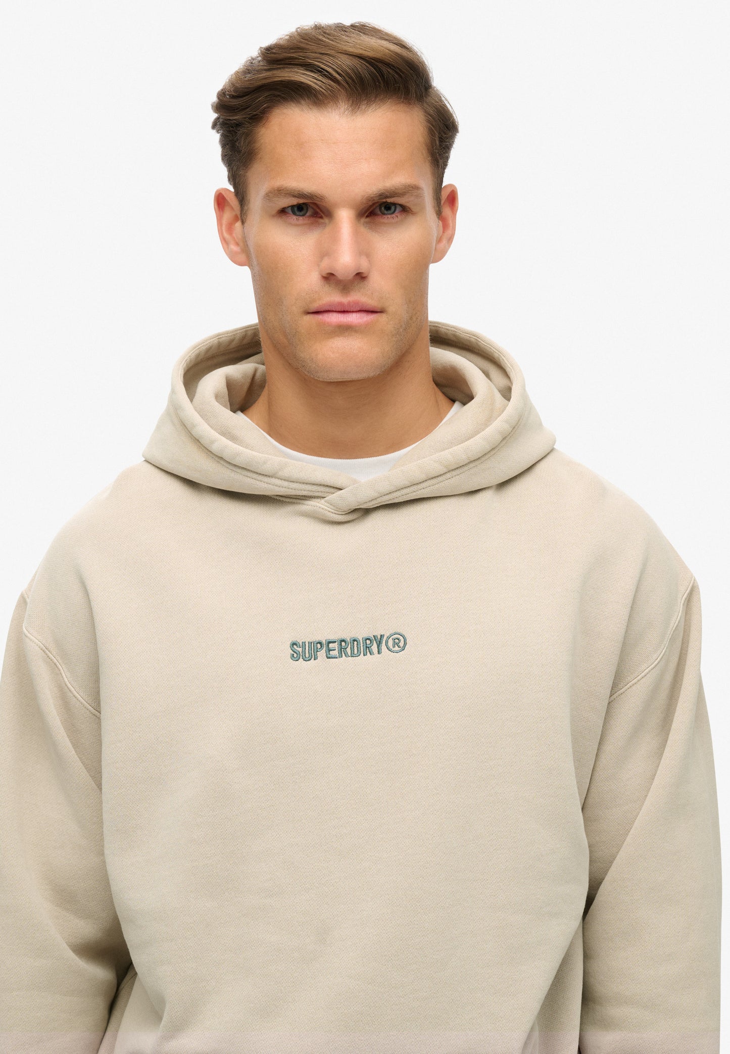 Hoodie mit lockerer Passform und Mikro-Logo
