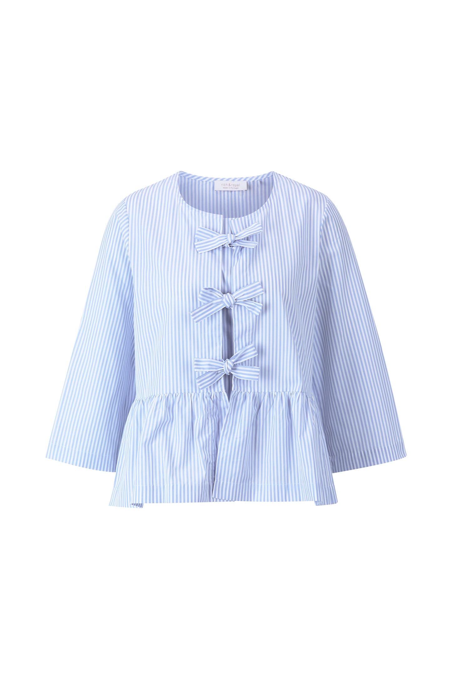 Striped blouse with bow