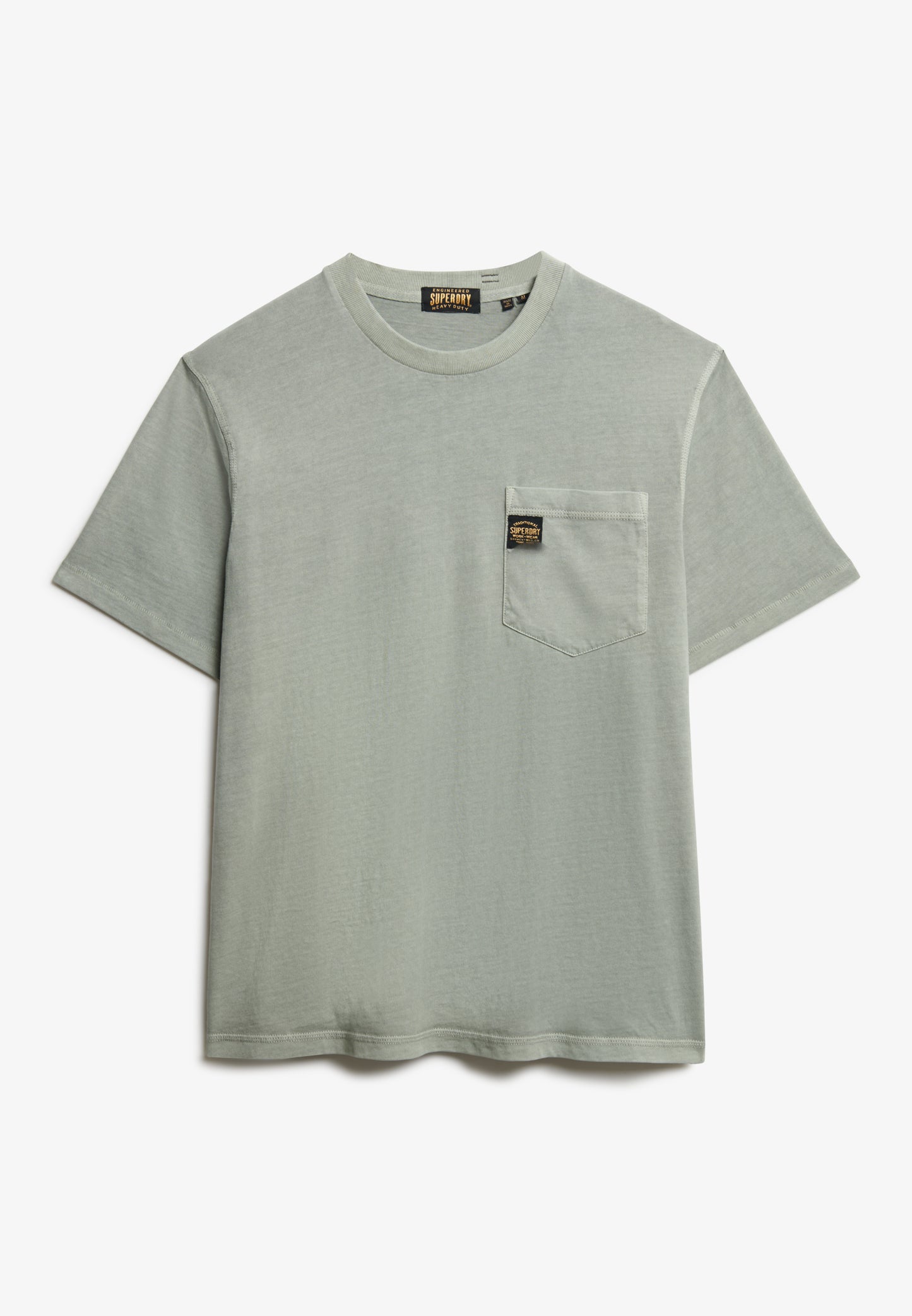 T-Shirt mit Tasche und Kontrastnähten