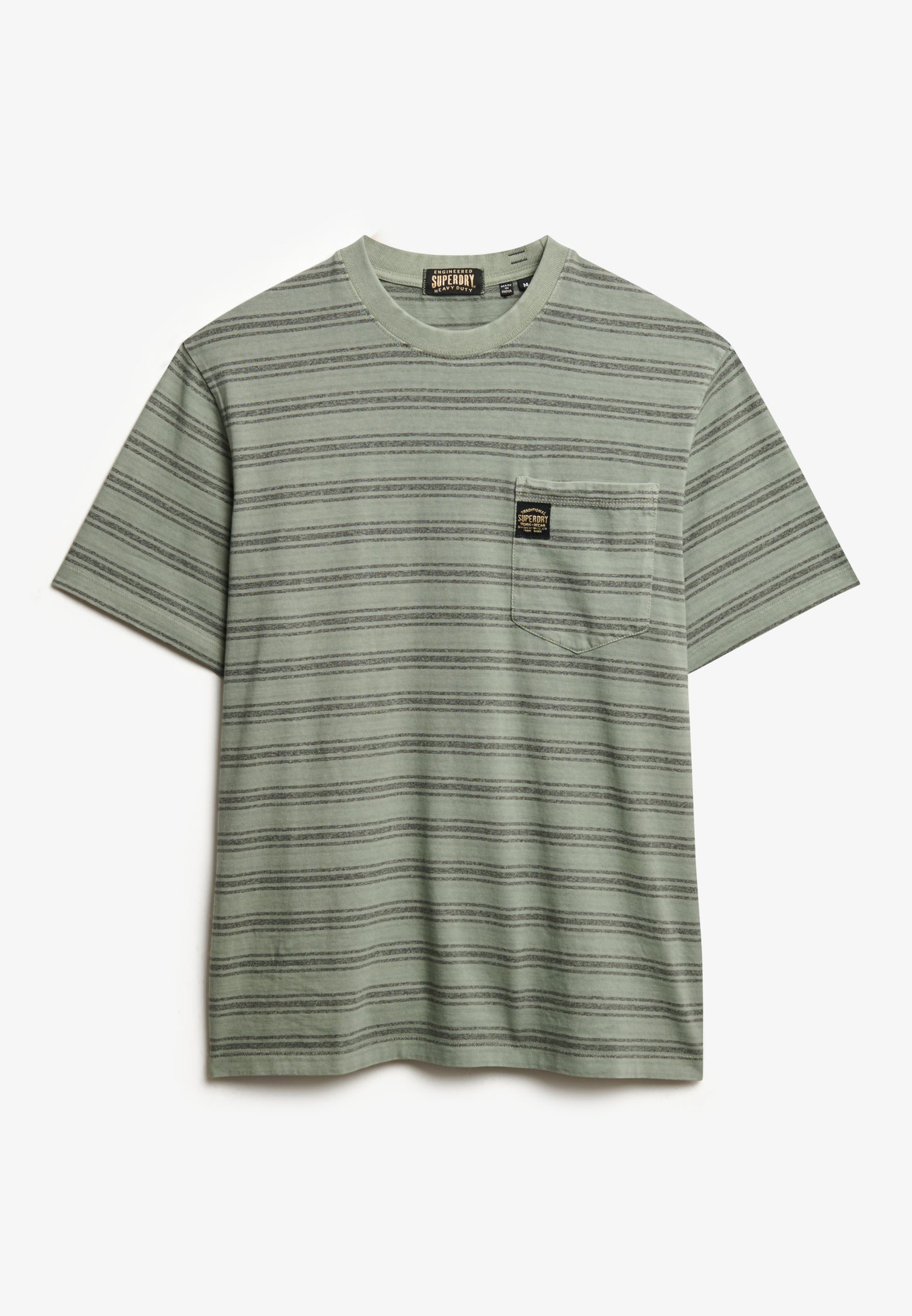T-Shirt mit Tasche und Kontraststreifen