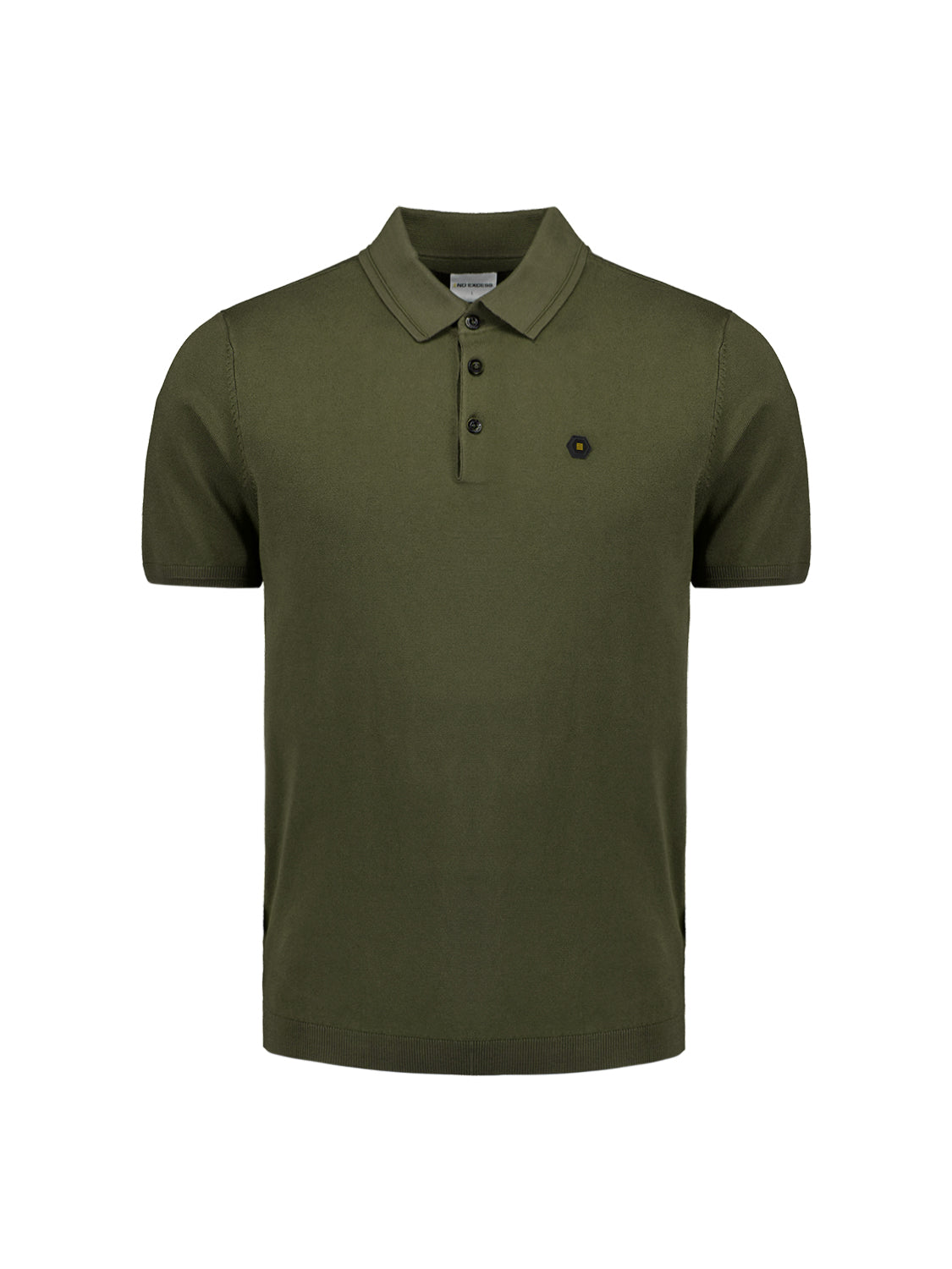 Pullover Short Sleeve Polo Button Solid