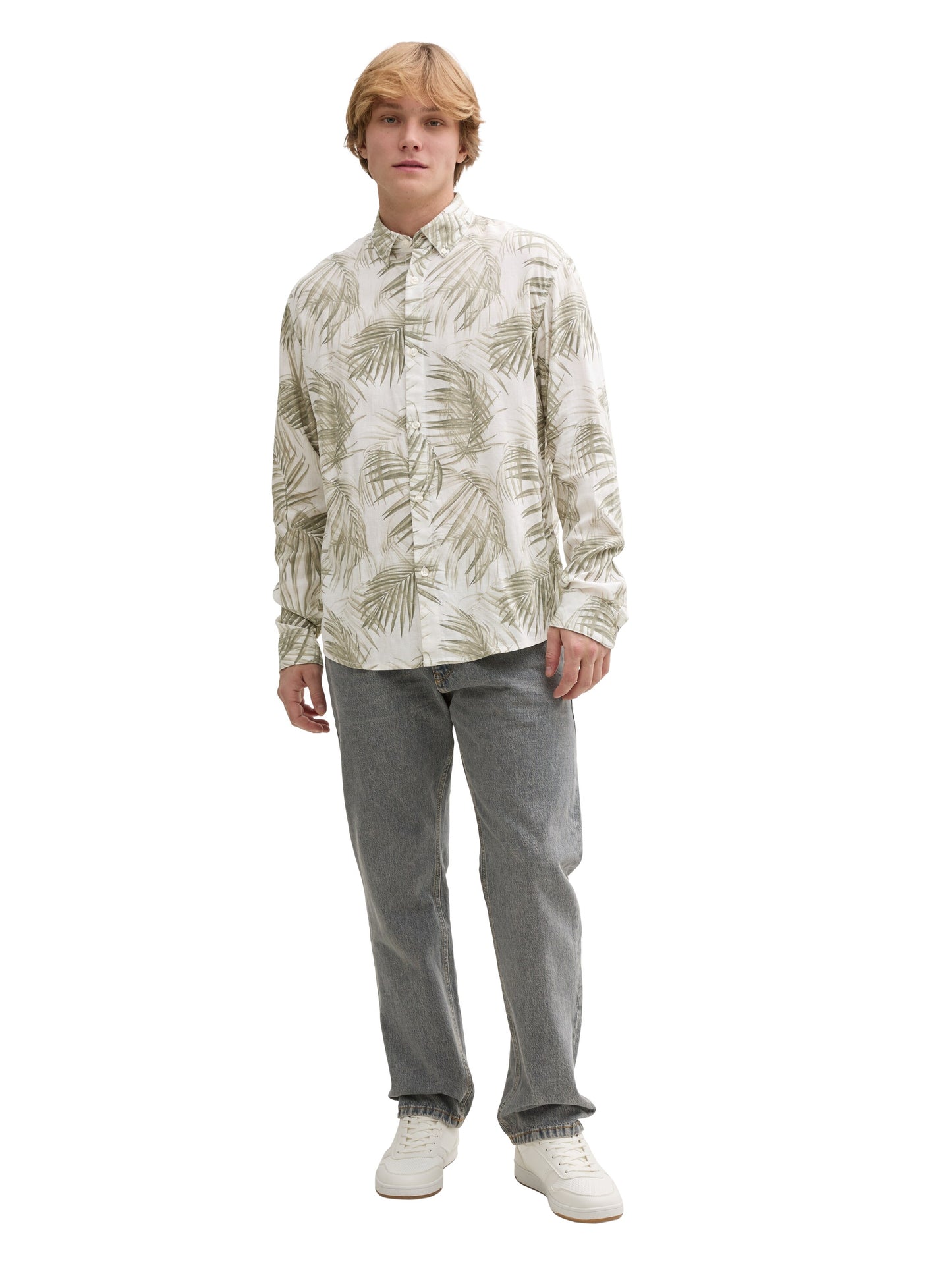 Relaxed Fit Hemd mit Leinenanteil