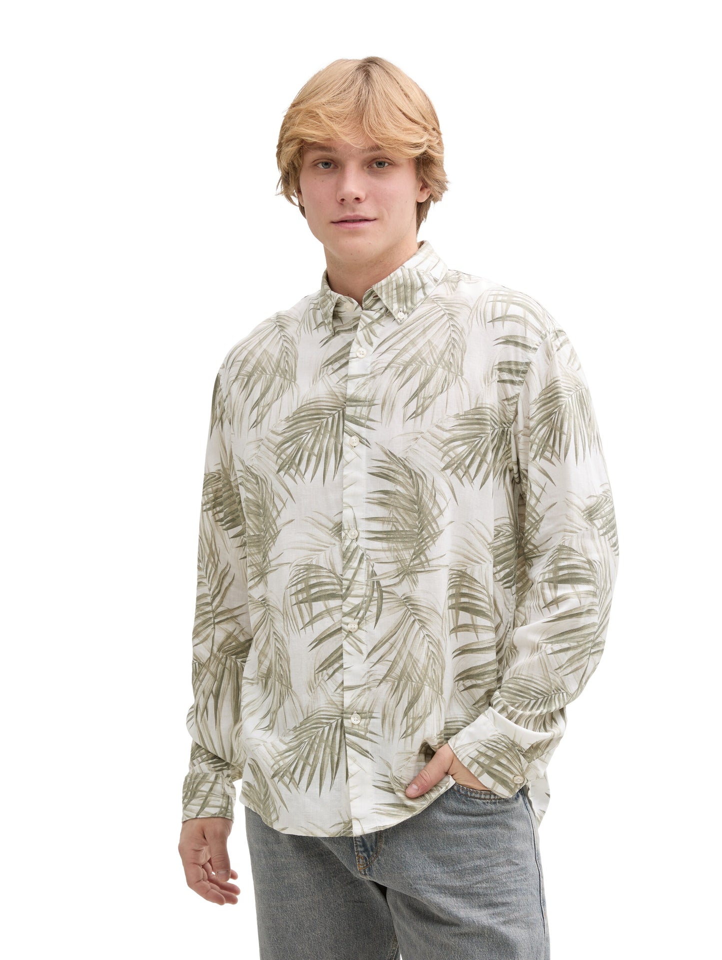 Relaxed Fit Hemd mit Leinenanteil
