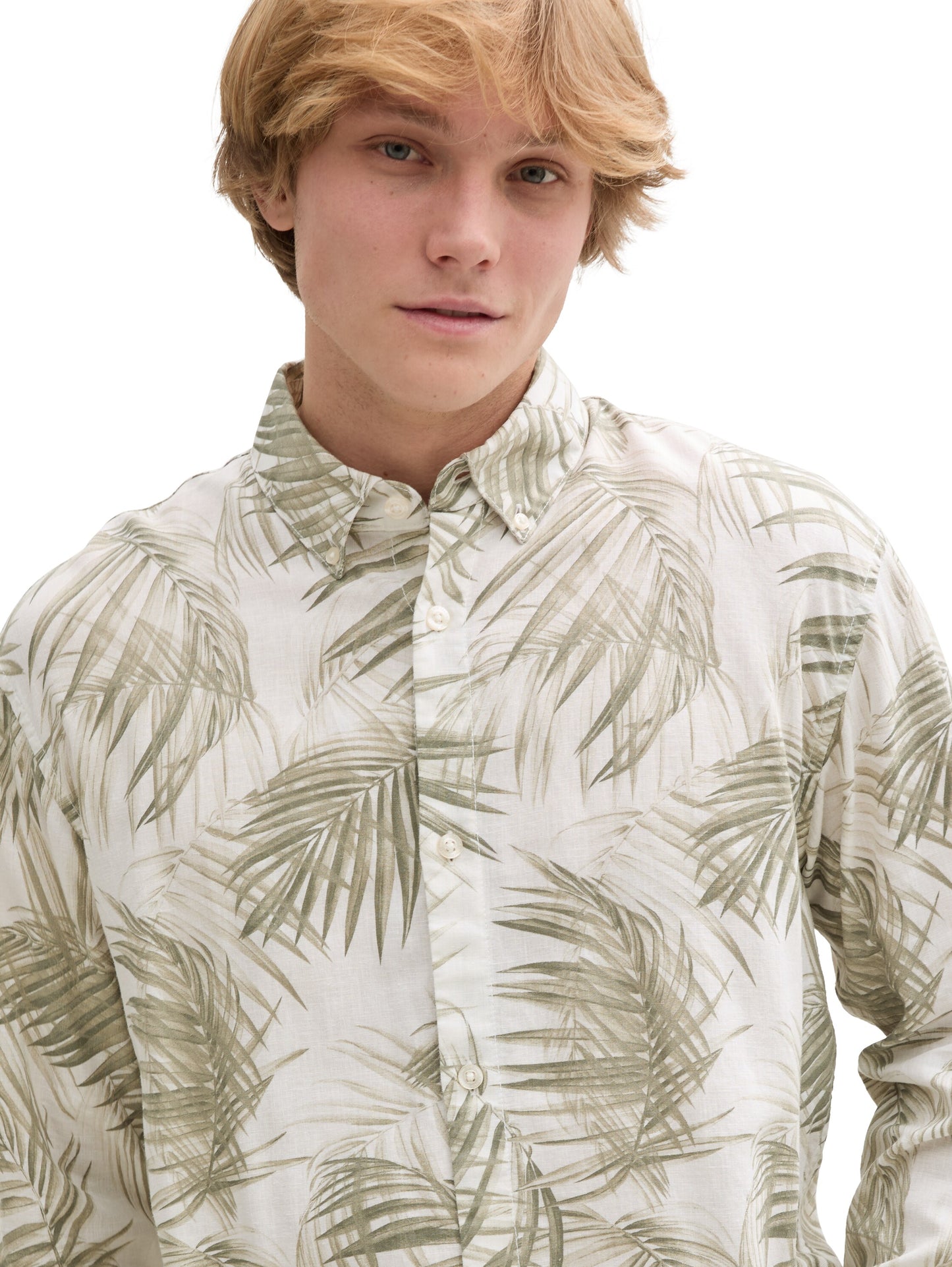 Relaxed Fit Hemd mit Leinenanteil