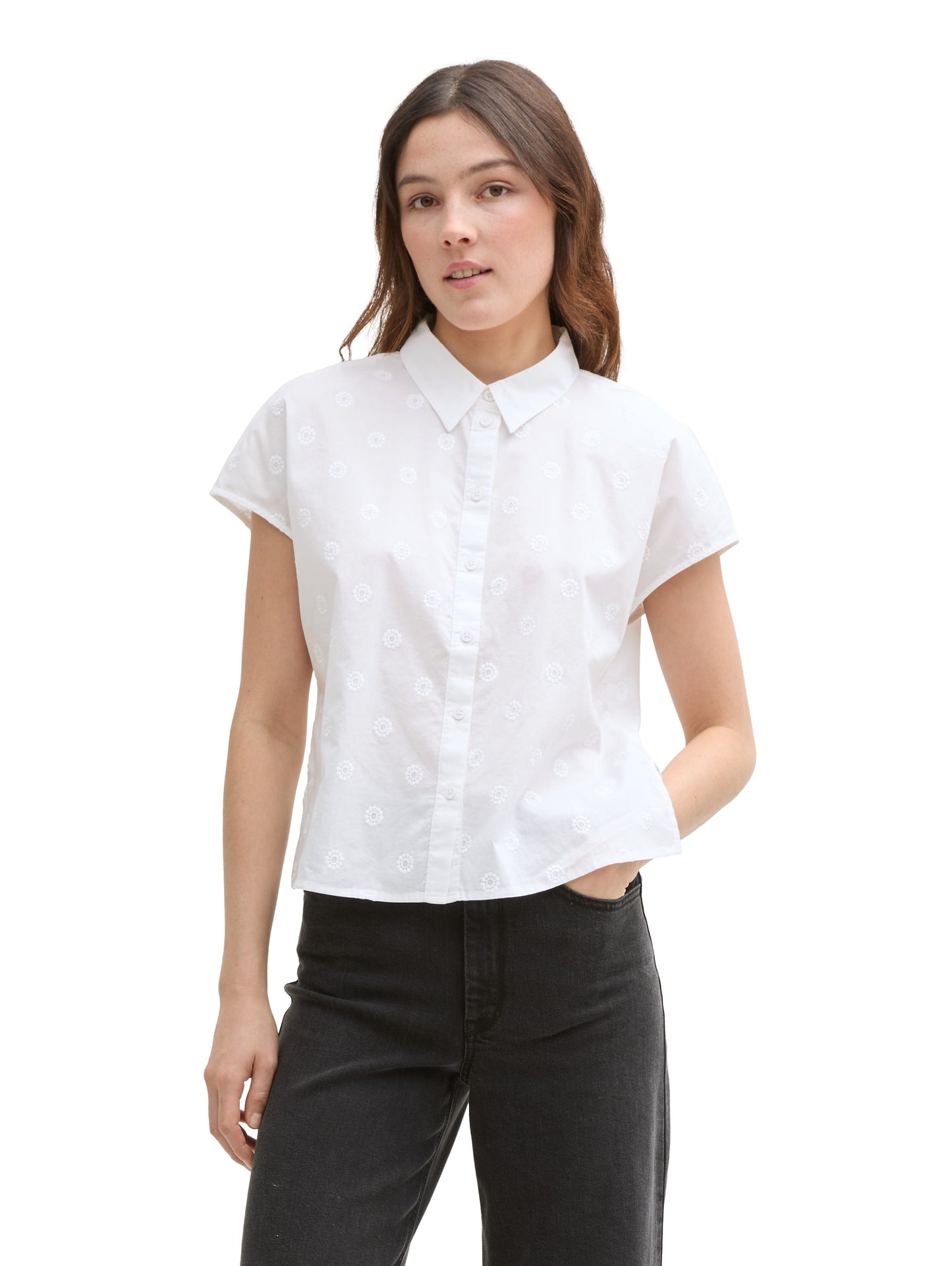 Bluse mit Stickereien