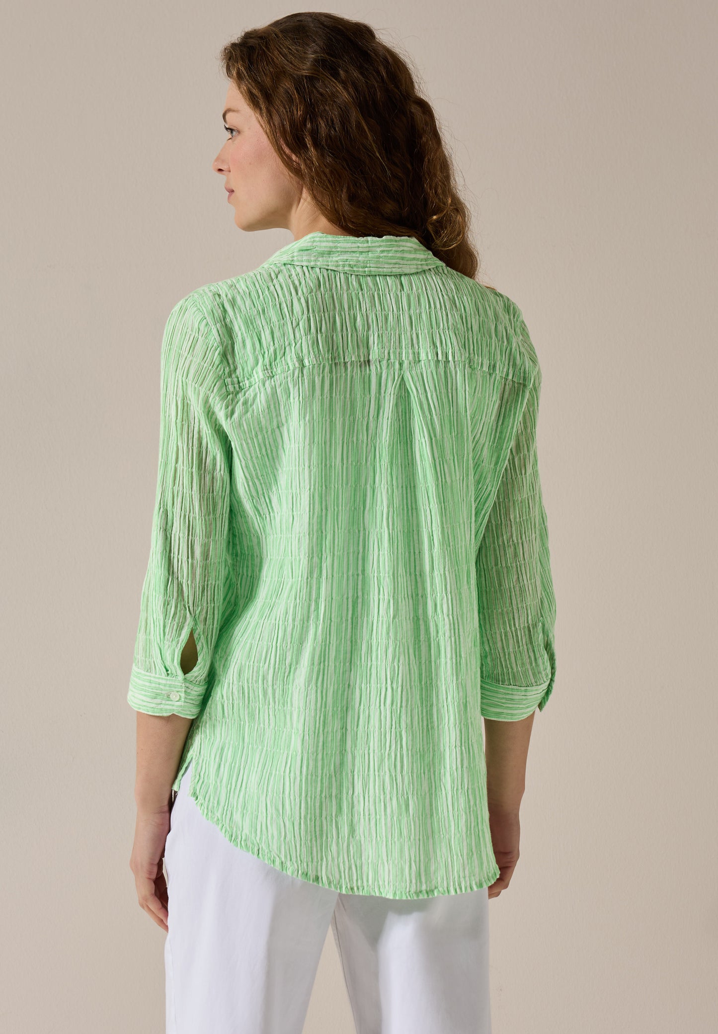 Gestreifte Seersucker Bluse