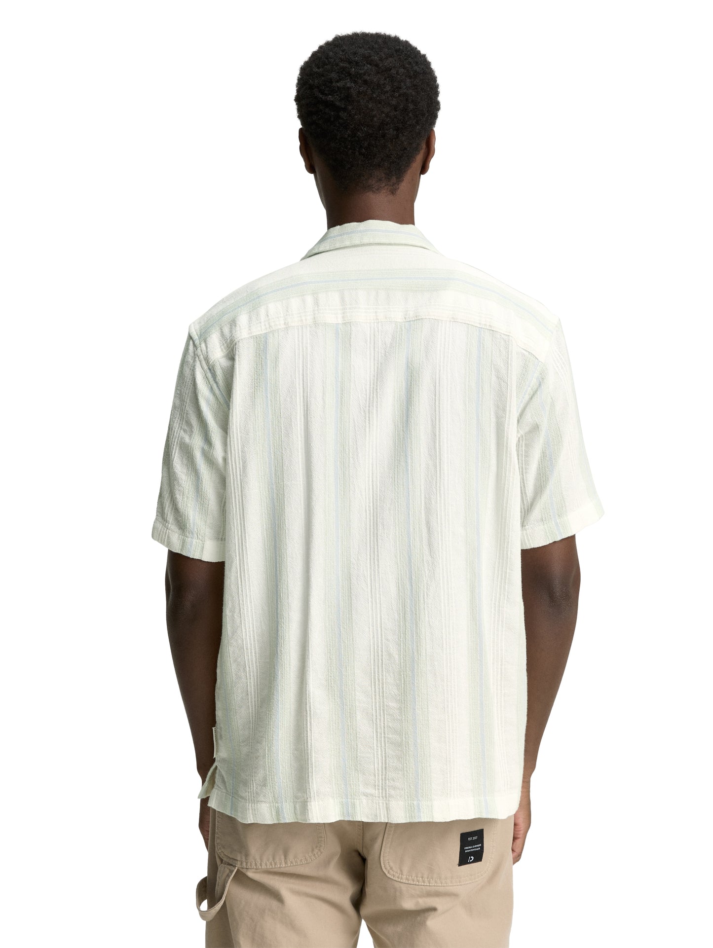 Relaxed Fit Kurzarmhemd mit Streifenmuster