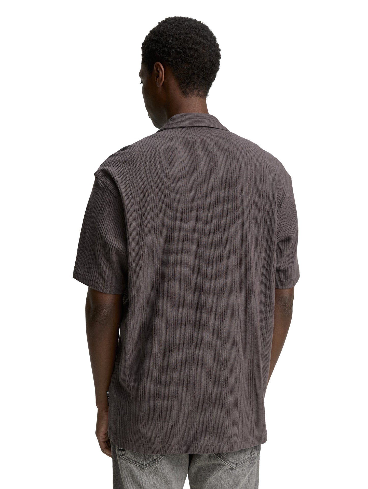Relaxed Fit Kurzarmhemd mit Struktur