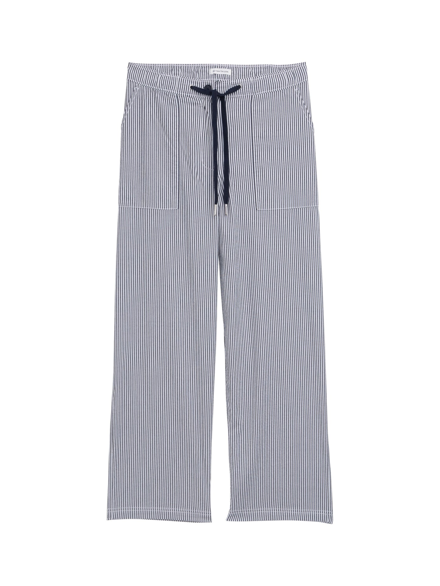Seersucker Culotte Hose mit Kordelzug