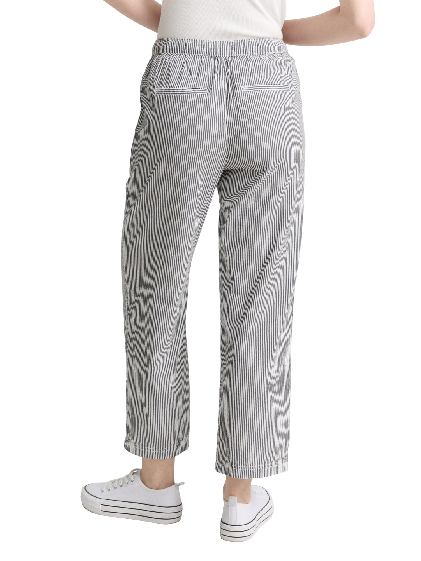 Seersucker Culotte Hose mit Kordelzug