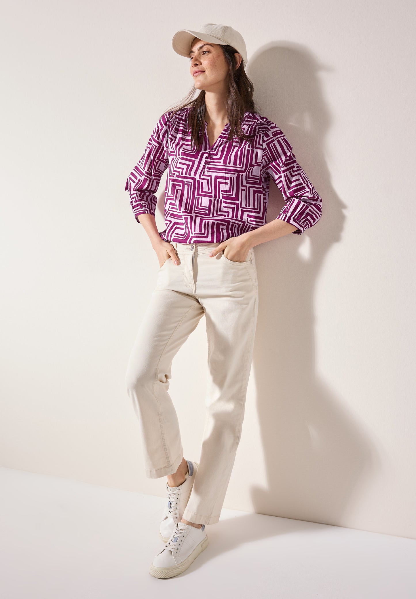 Gemusterte Bluse