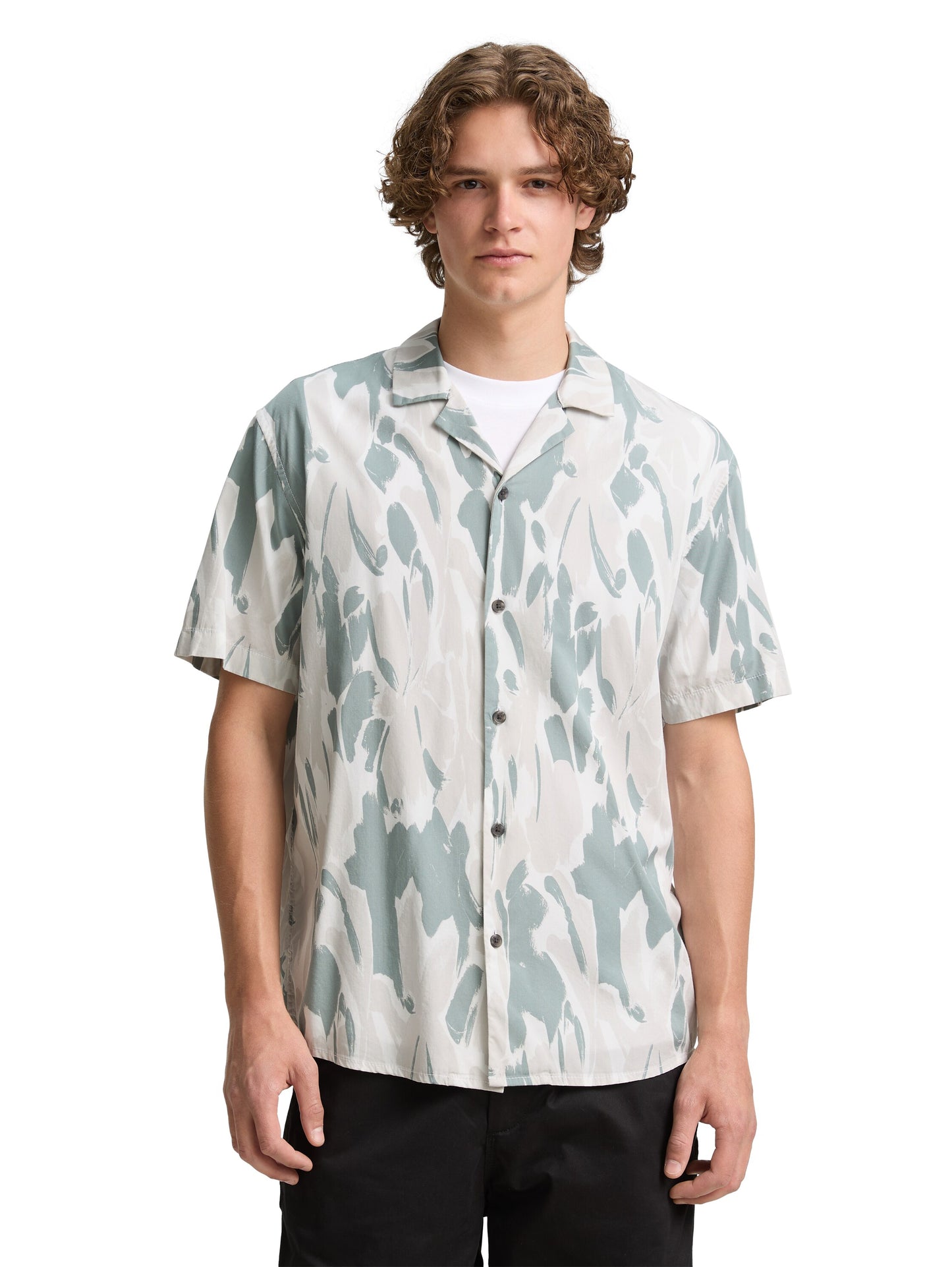 Relaxed Fit Kurzarmhemd im Hawaii-Look
