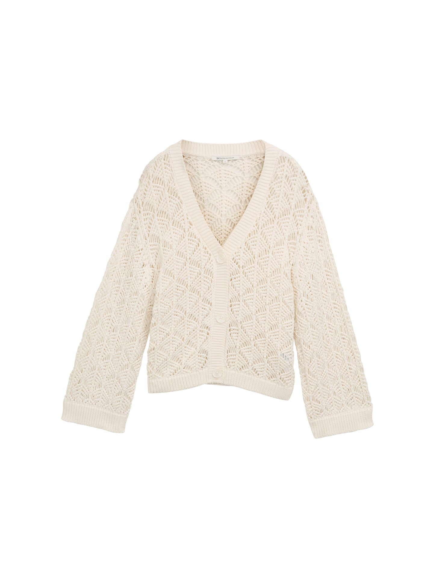Relaxed Fit Cardigan mit Lochmuster