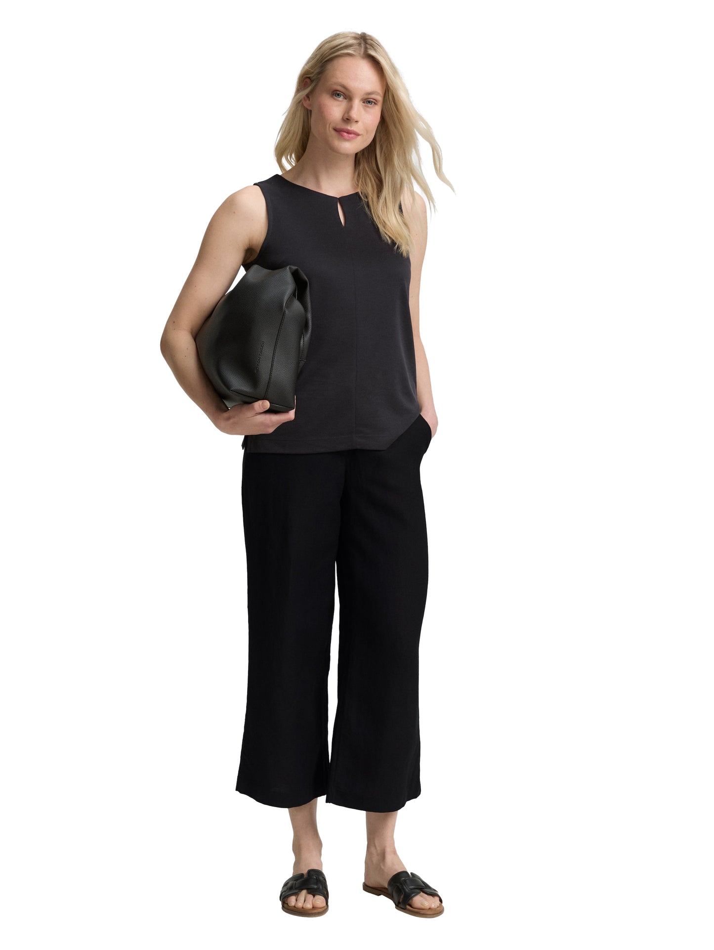 Culotte Hose mit Leinenanteil