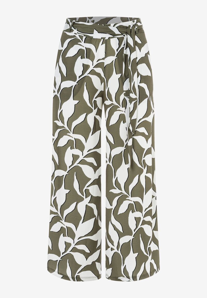 Jersey Culotte mit Blätterprint Sommer-Kollektion