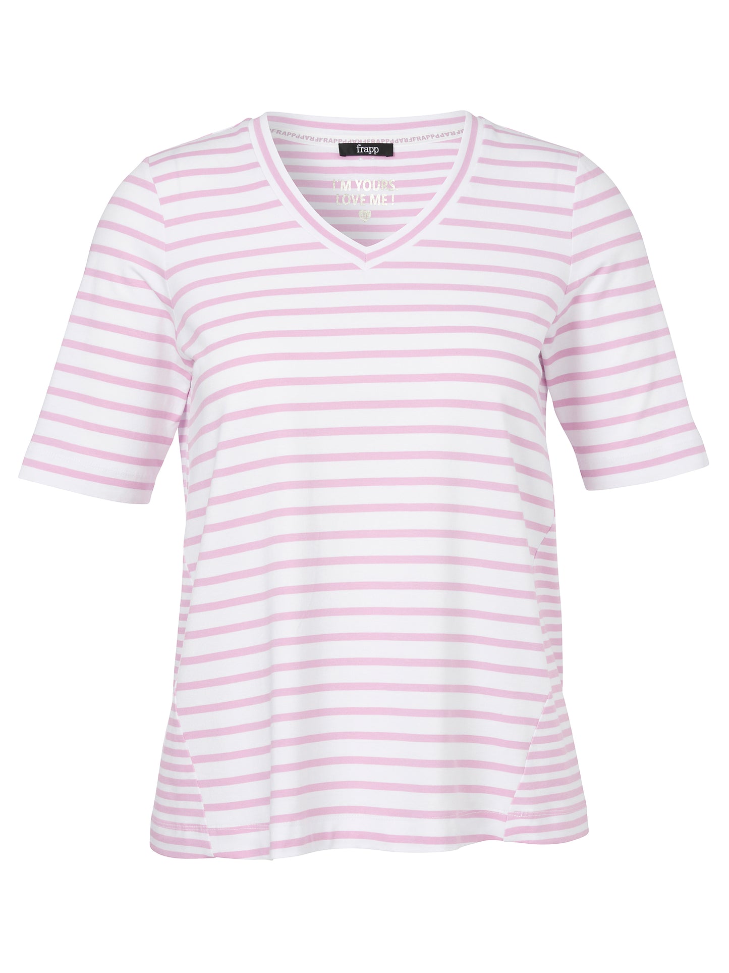 T-Shirt V-Ausschnitt 1/2 Arm Druck