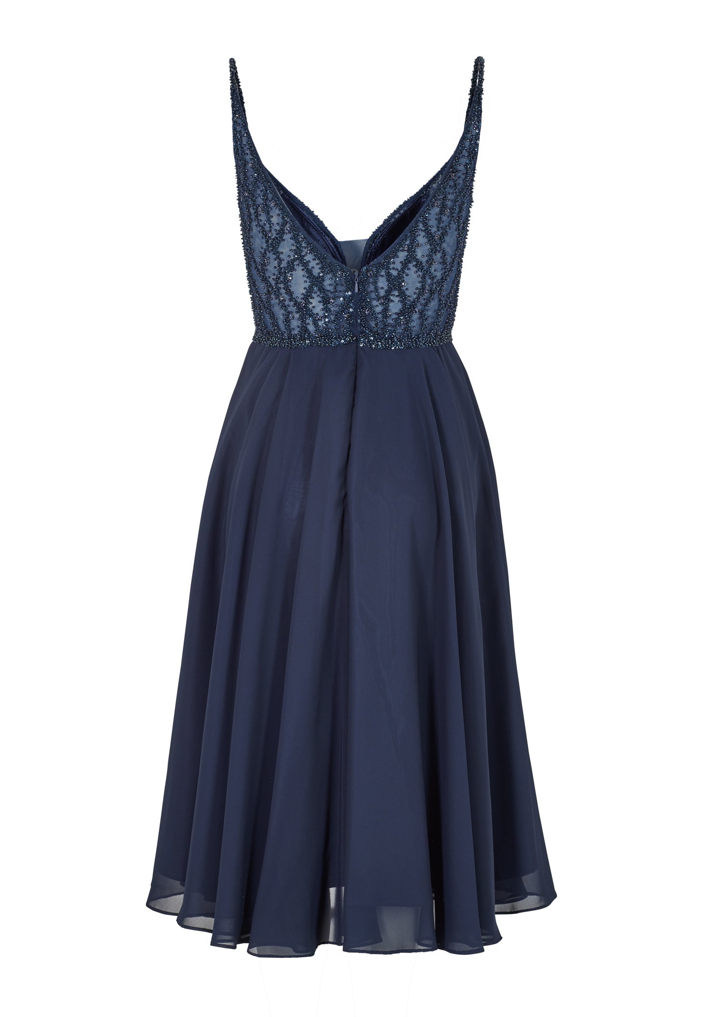 Cocktailkleid aus Materialmix
