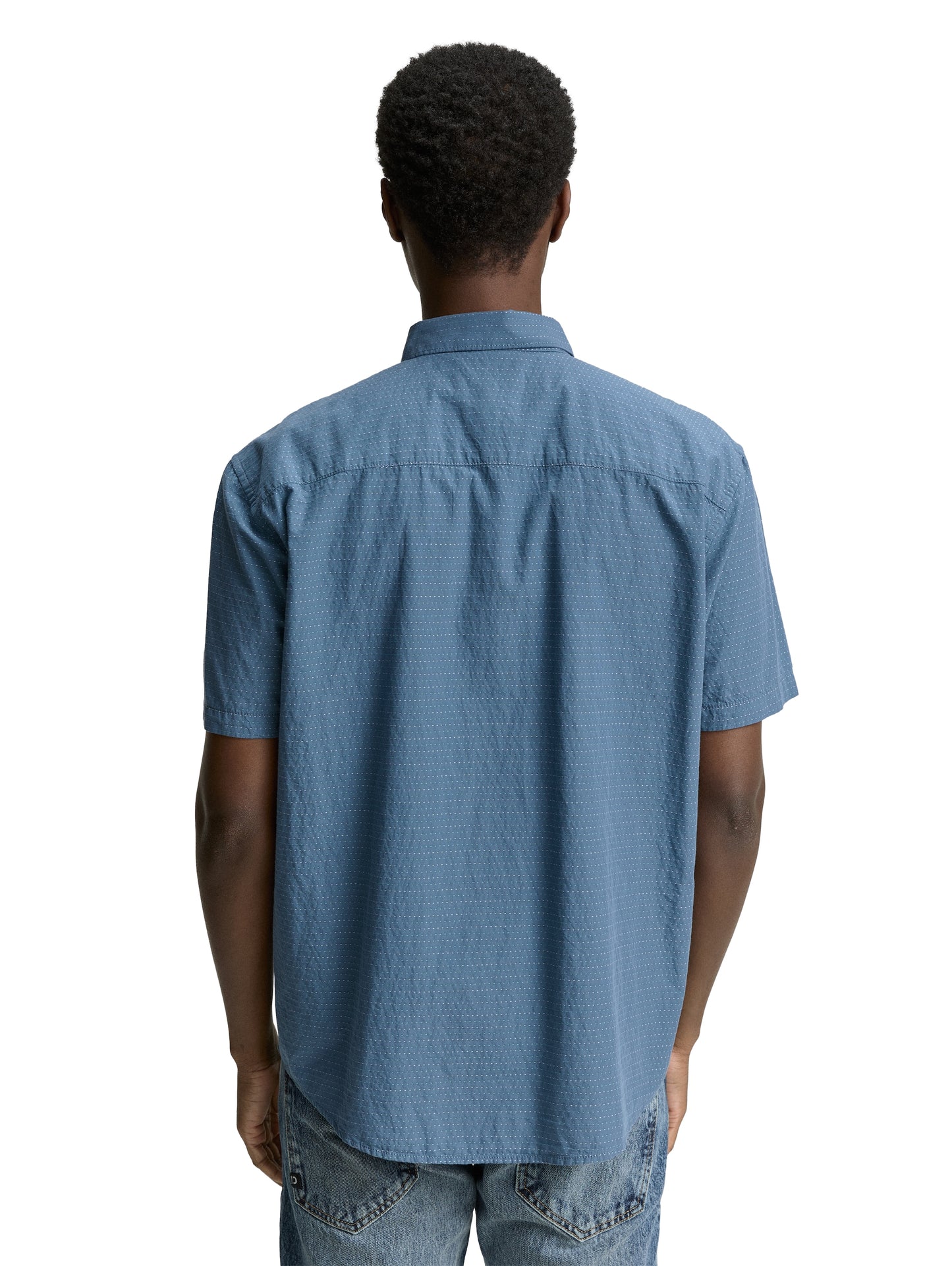 Relaxed Fit Kurzarmhemd mit Struktur