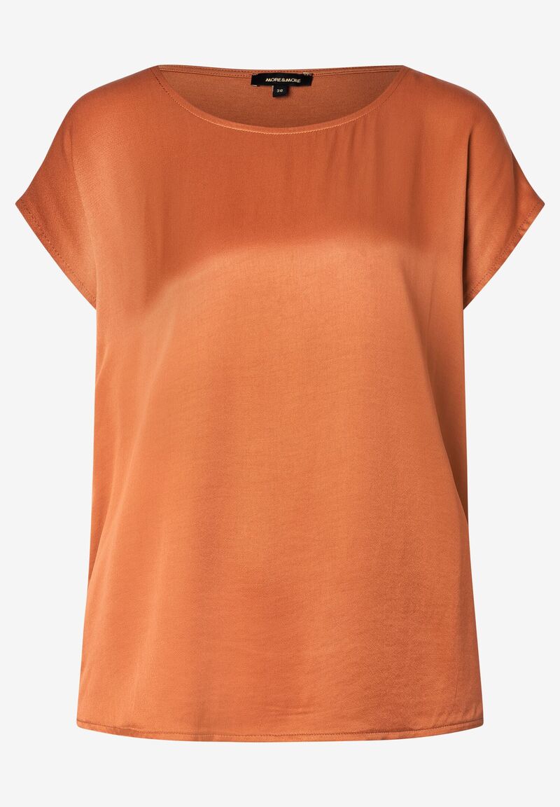 Shirt mit Satinfront clay brown Sommer-Kollektion