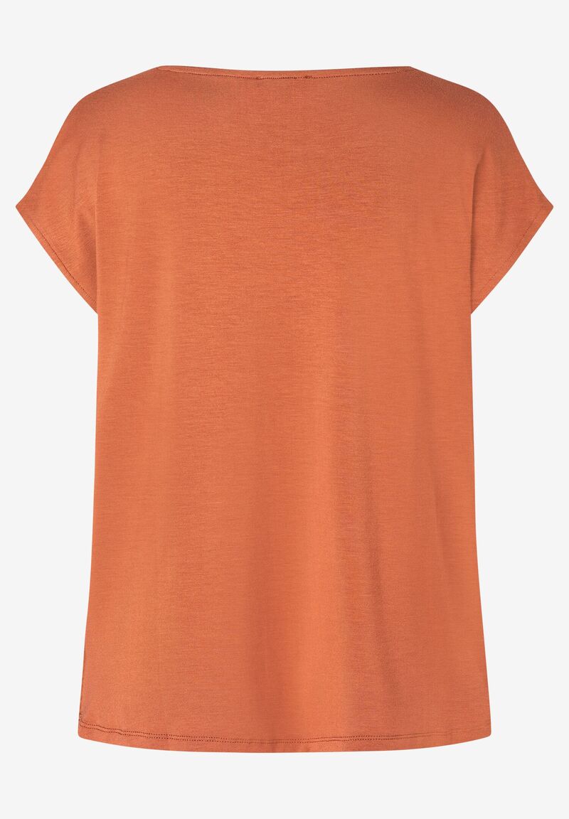 Shirt mit Satinfront clay brown Sommer-Kollektion