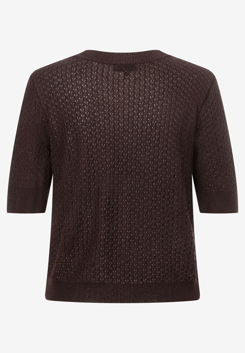 Struktur-Pullover braun