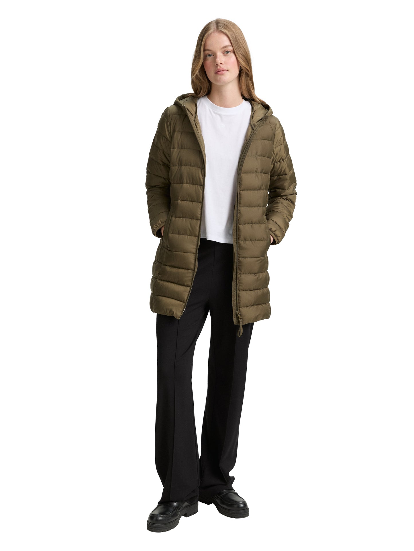 Lightweight Steppmantel mit Kapuze