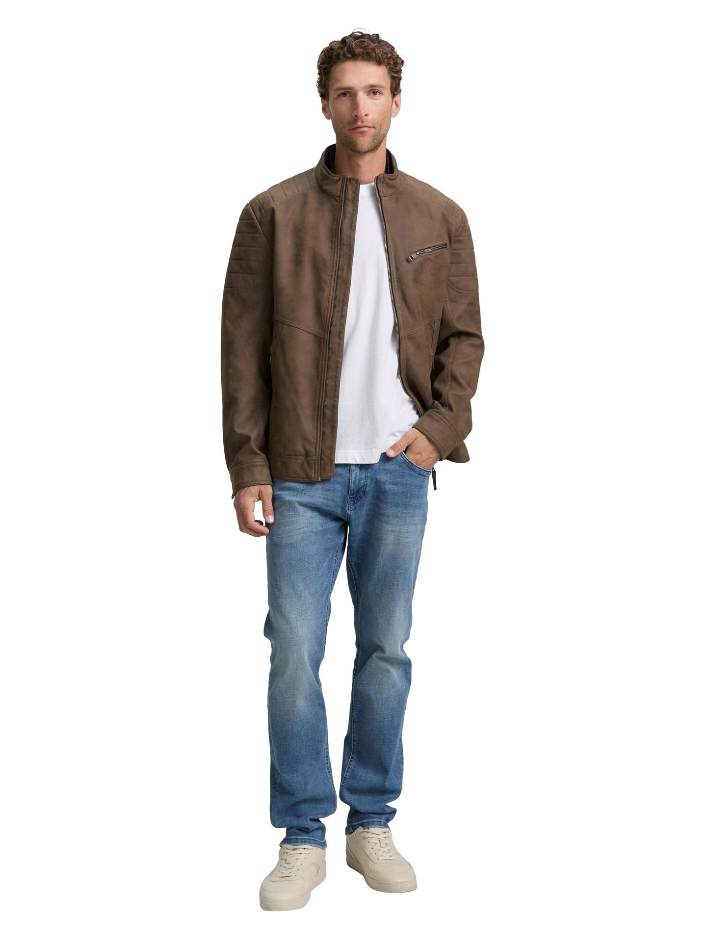 Bikerjacke aus Kunstleder