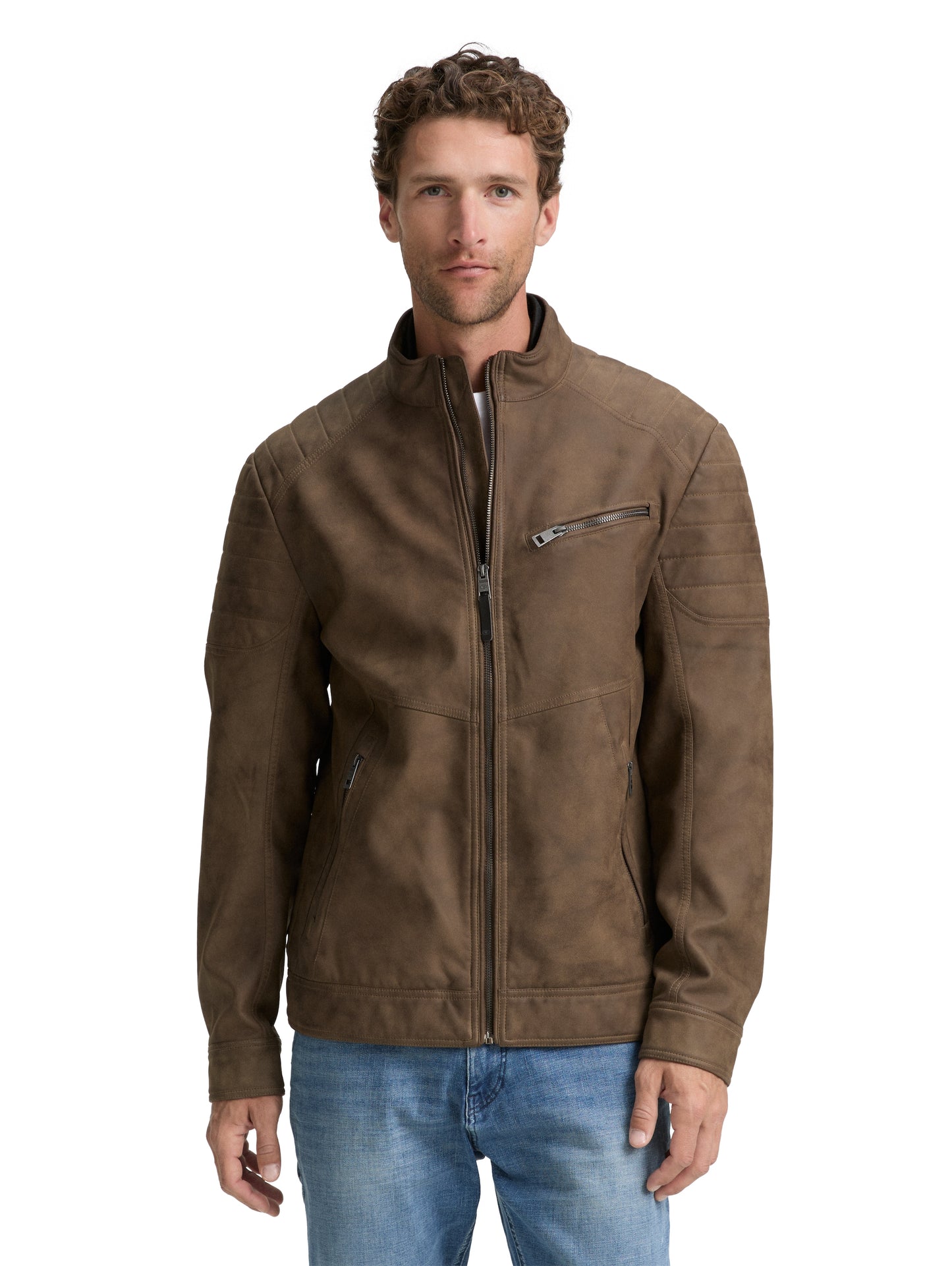 Bikerjacke aus Kunstleder