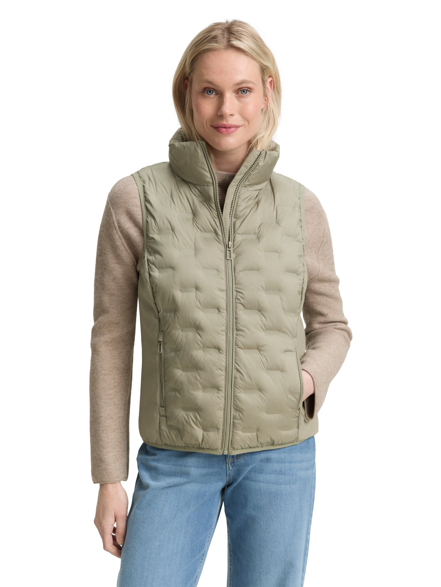 Lightweight Steppweste mit Stehkragen