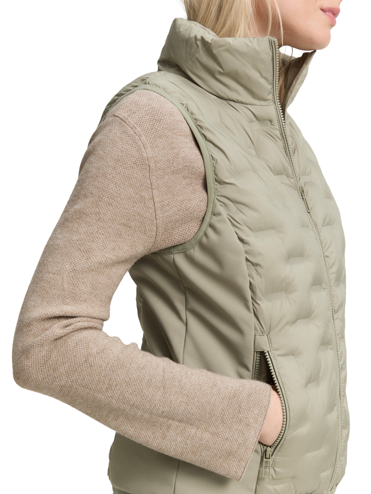 Lightweight Steppweste mit Stehkragen