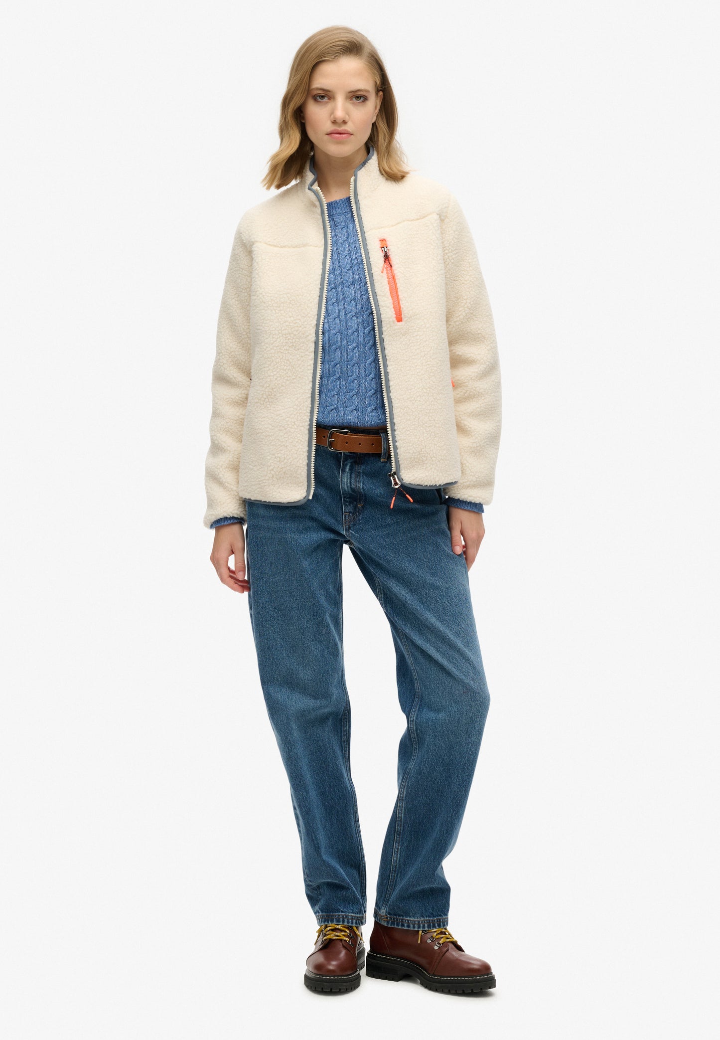 Outdoor Fleecejacke mit durchgehendem Reißverschluss