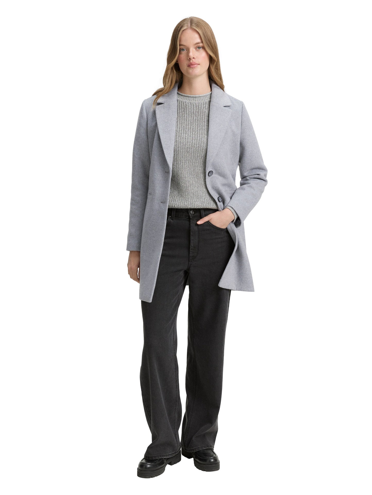 Slim Fit Wollmantel