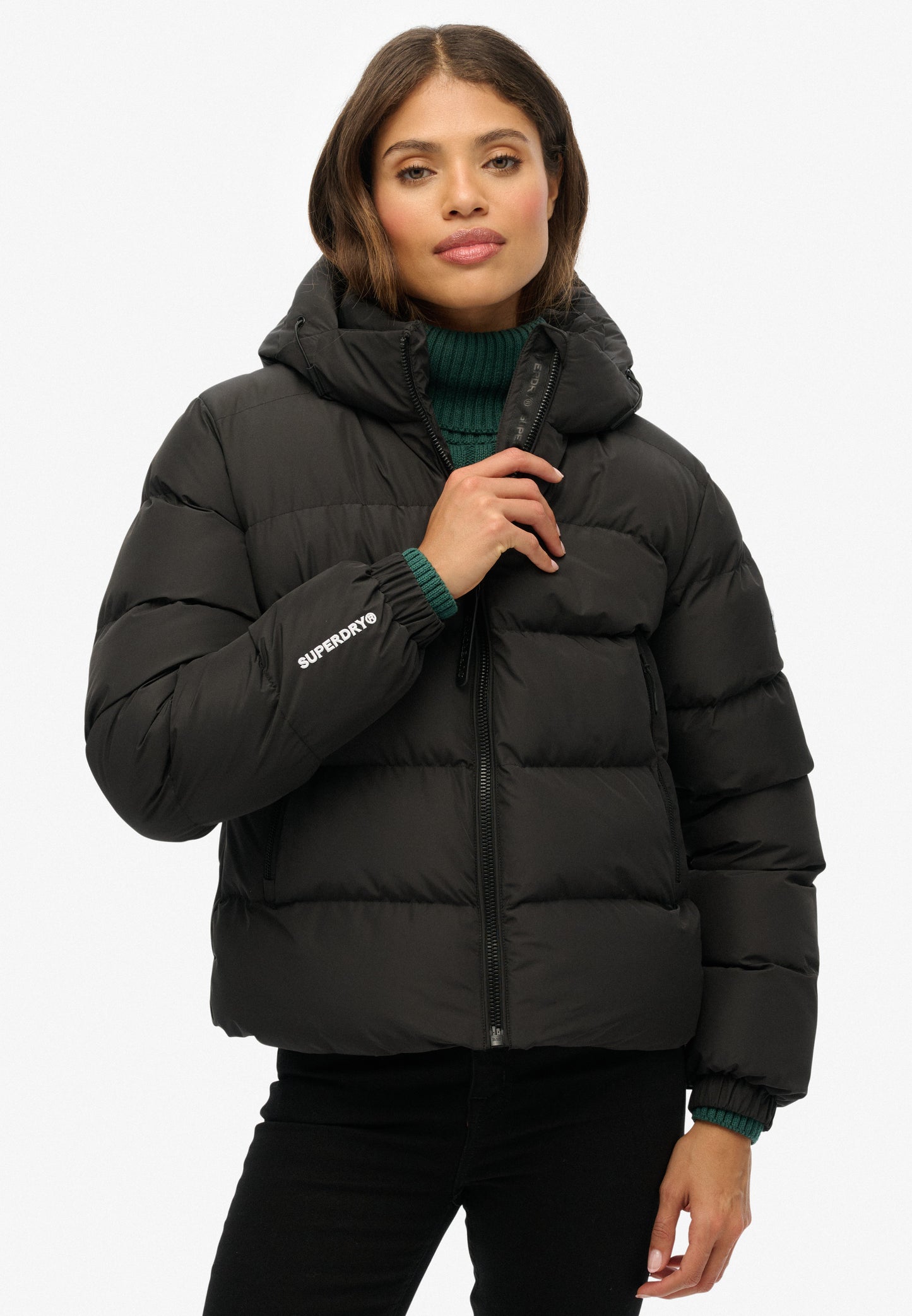 Sportliche Kapuzen-Steppjacke