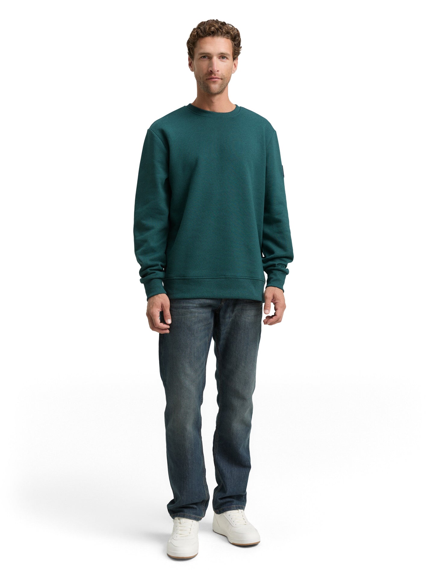 Sweatshirt in Melange-Optik